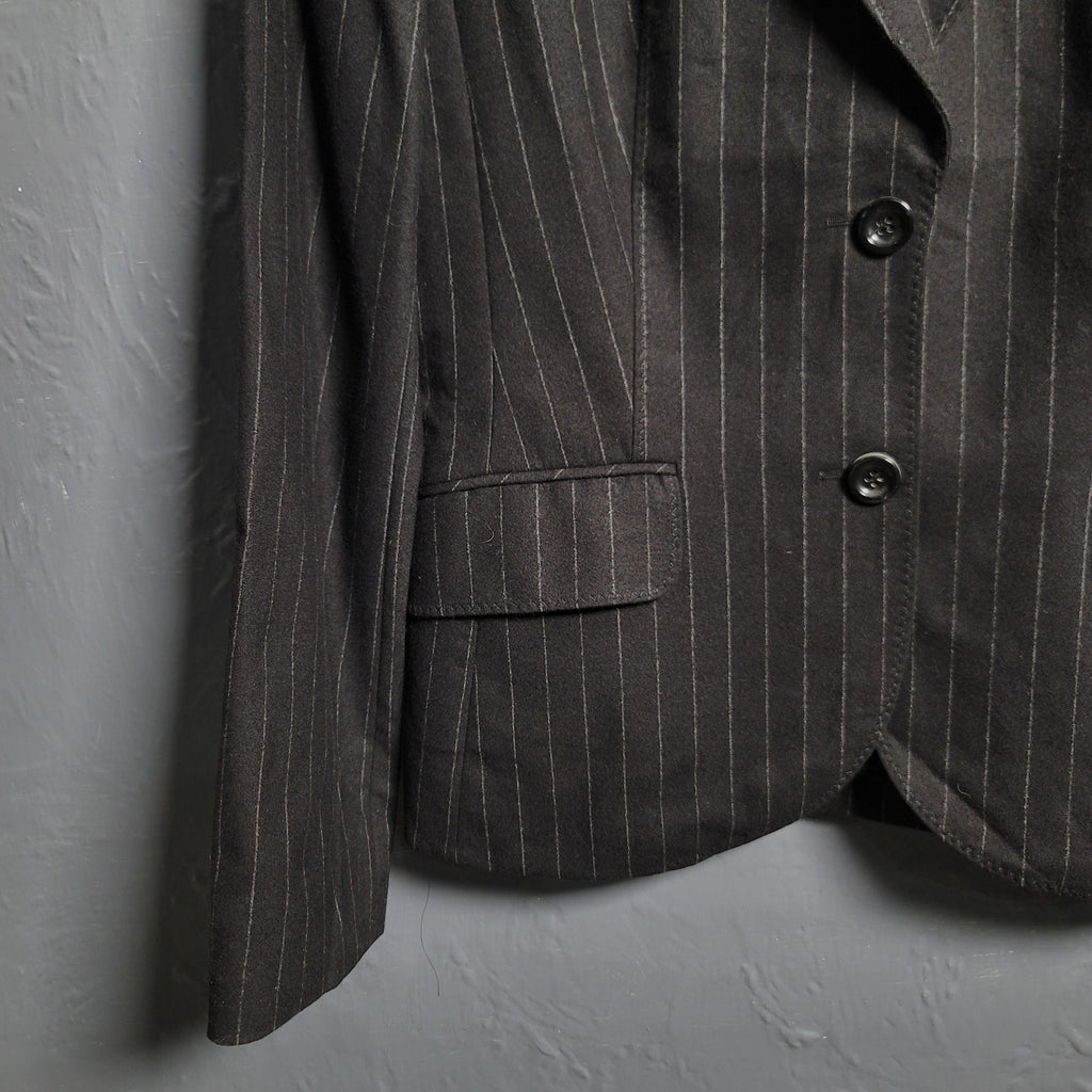Women's Hugo Boss pin striped single-breasted jacket with notch lapels - THE GREY AREA