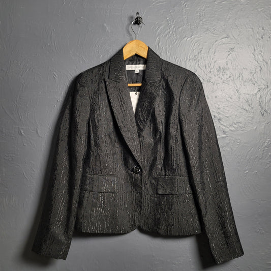 Nipon Boutique metal-effect blended blazer - THE GREY AREA