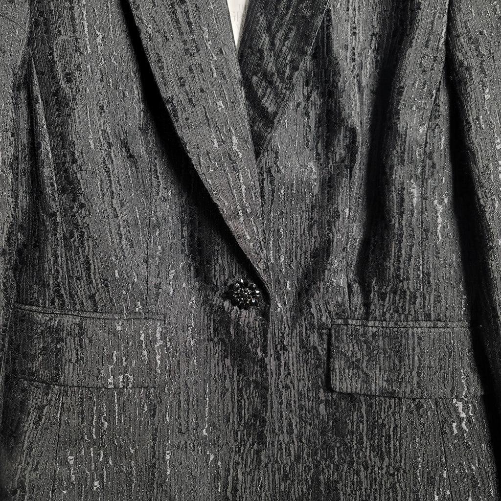 Nipon Boutique metal-effect blended blazer - THE GREY AREA