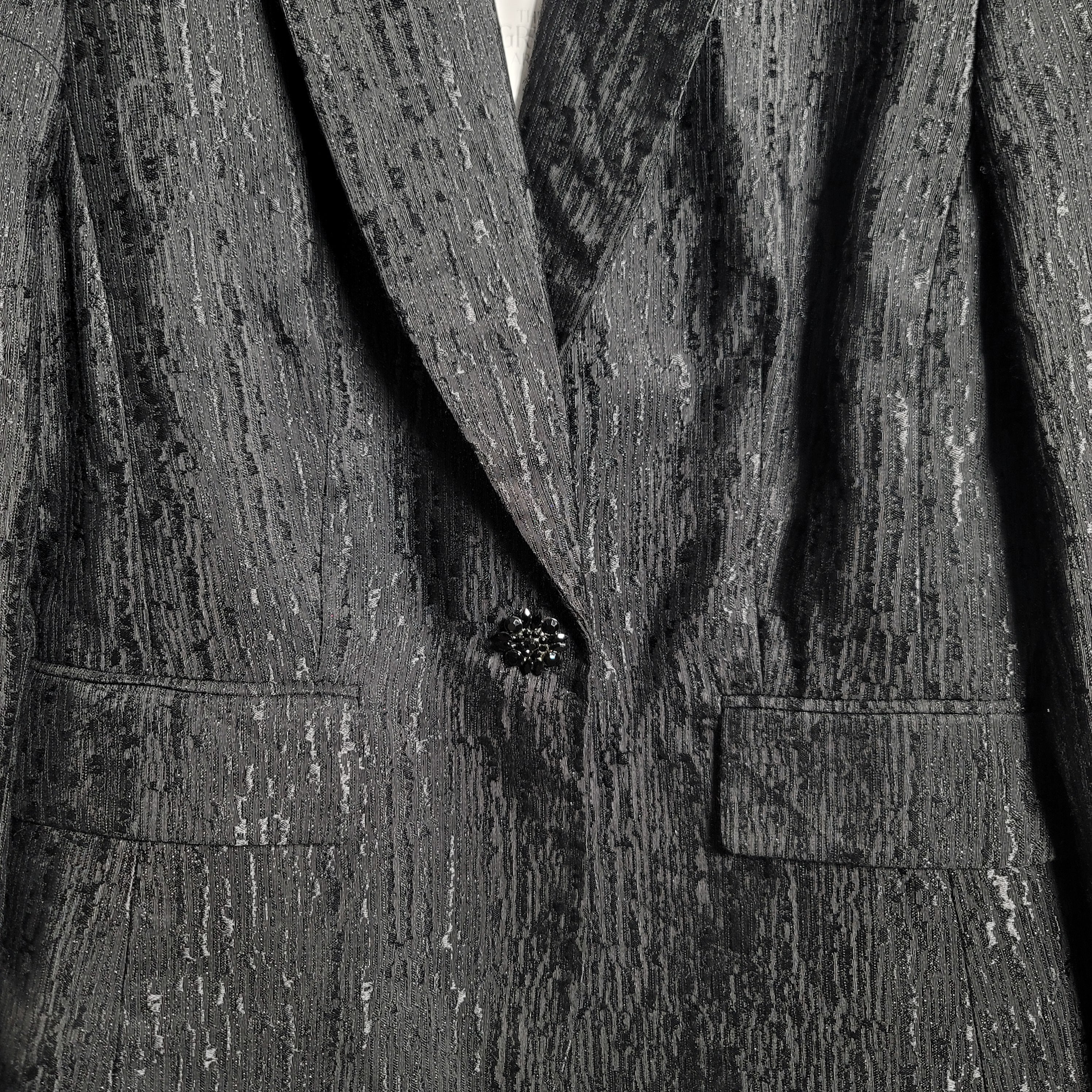 Nipon Boutique metal-effect blended blazer - THE GREY AREA