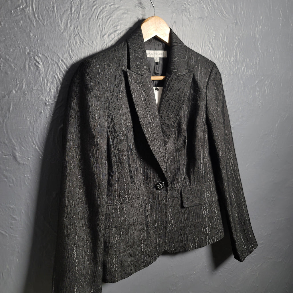 Nipon Boutique metal-effect blended blazer - THE GREY AREA