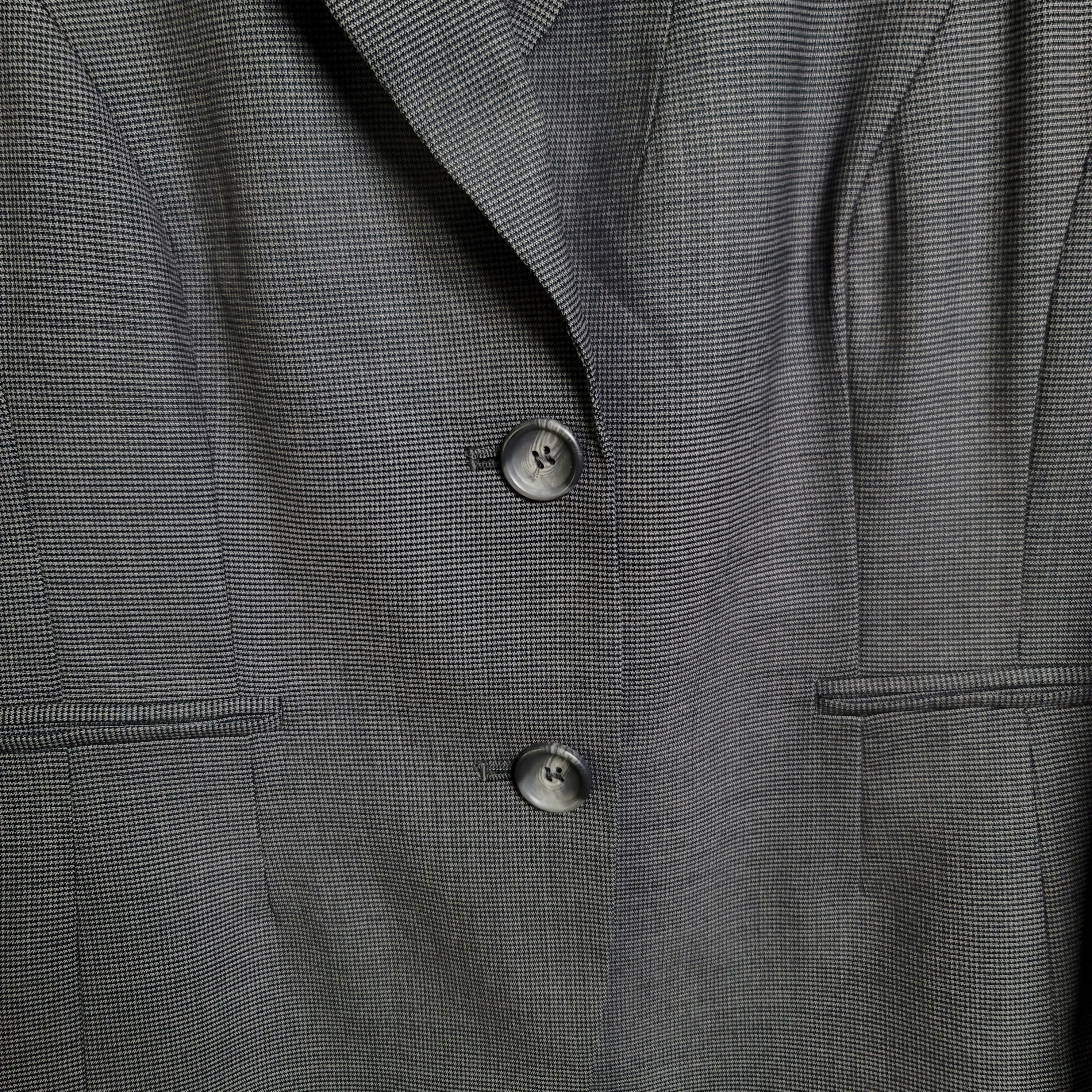 Women's Jones New York Platinum Textured Blazer Jacket 2 button - THE GREY AREA