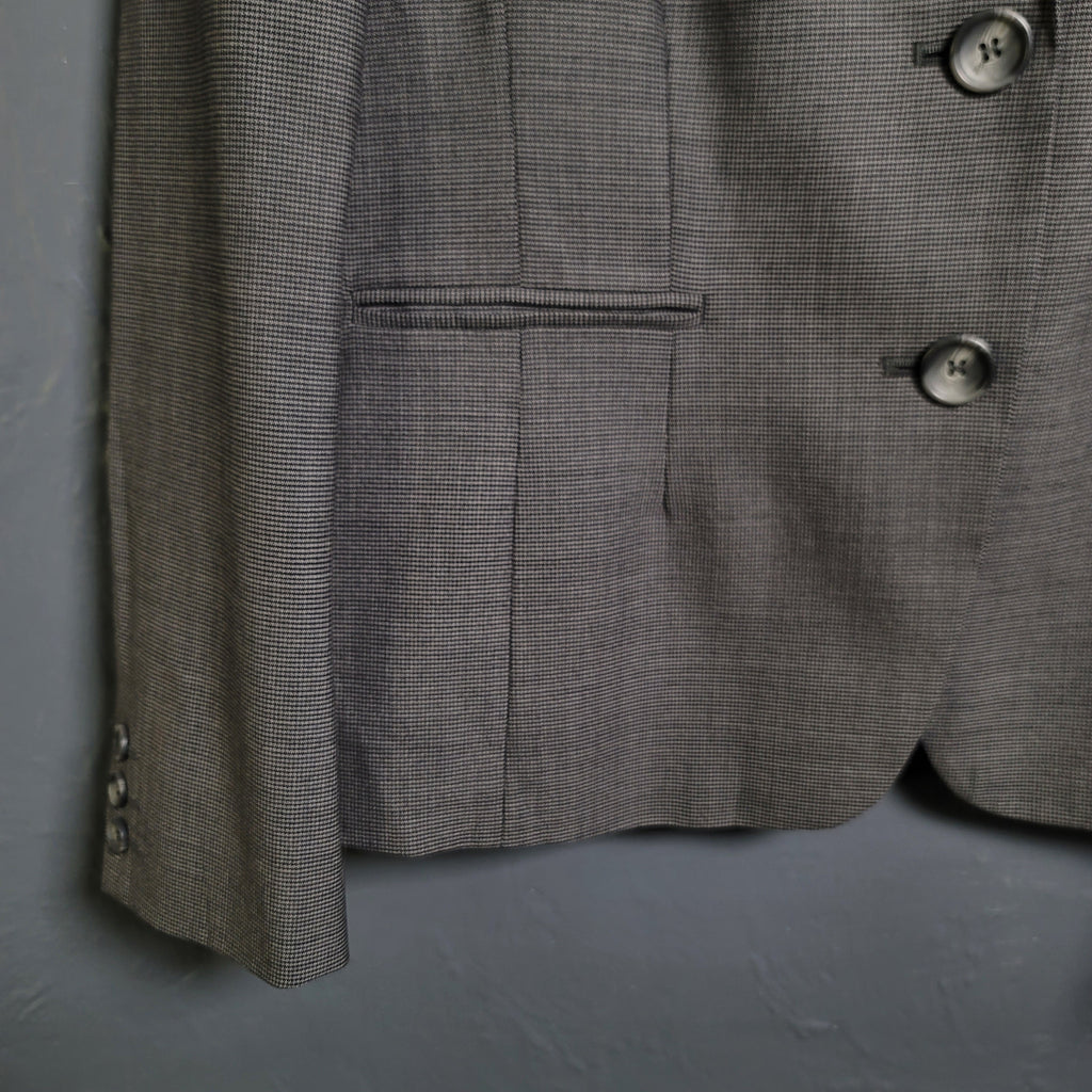 Women's Jones New York Platinum Textured Blazer Jacket 2 button - THE GREY AREA