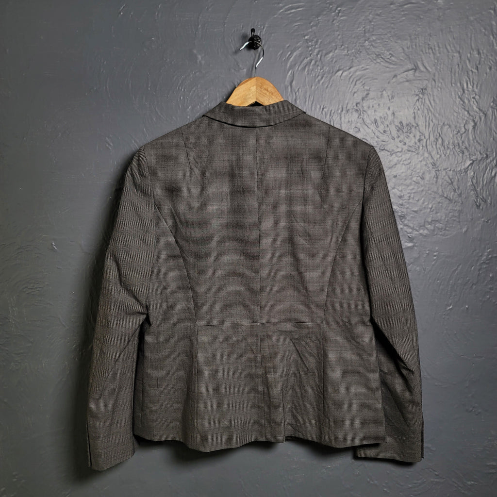 Women's Jones New York Platinum Textured Blazer Jacket 2 button - THE GREY AREA