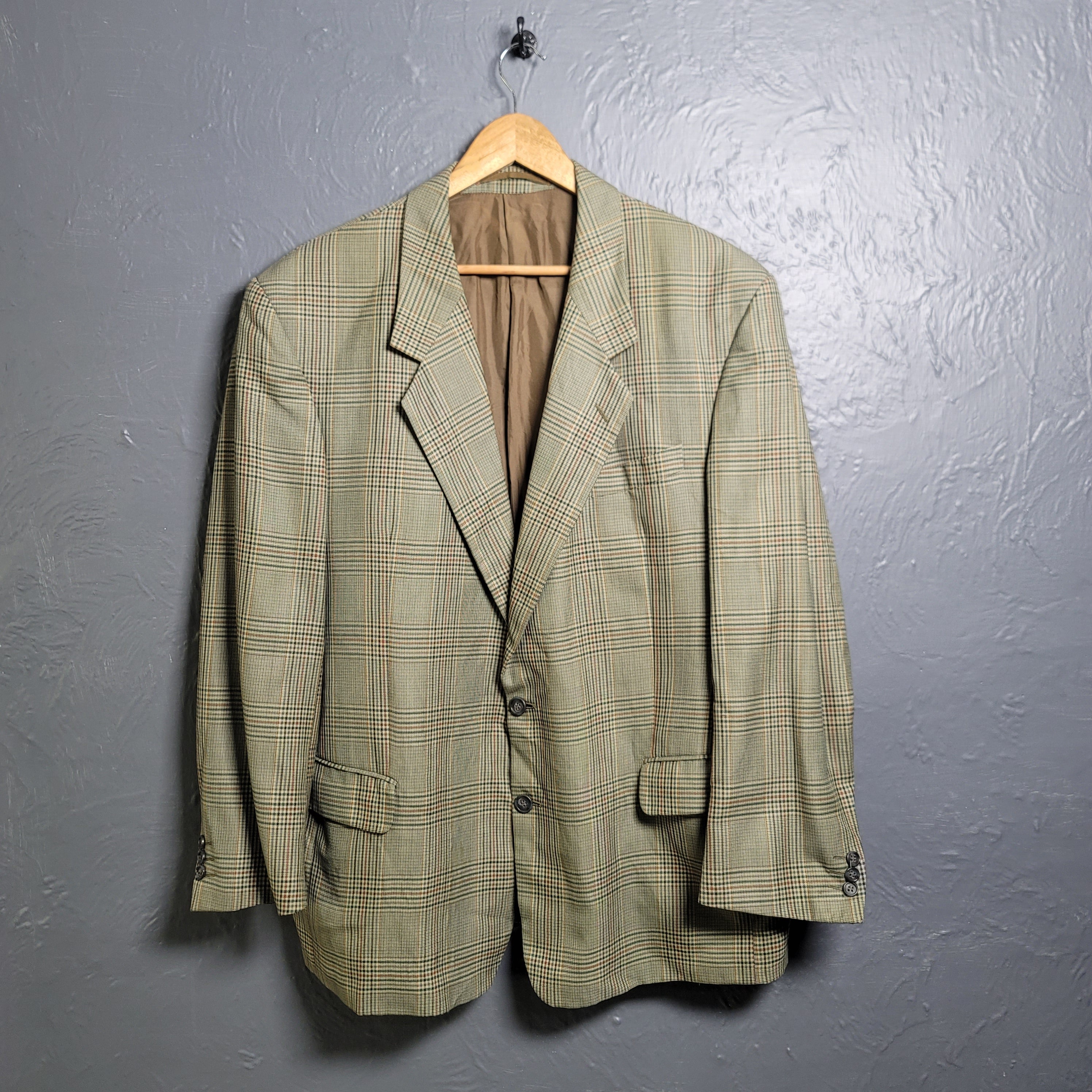 Men's Vintage Cottisford Jacket Wool Tailored Green Blazer - THE GREY AREA