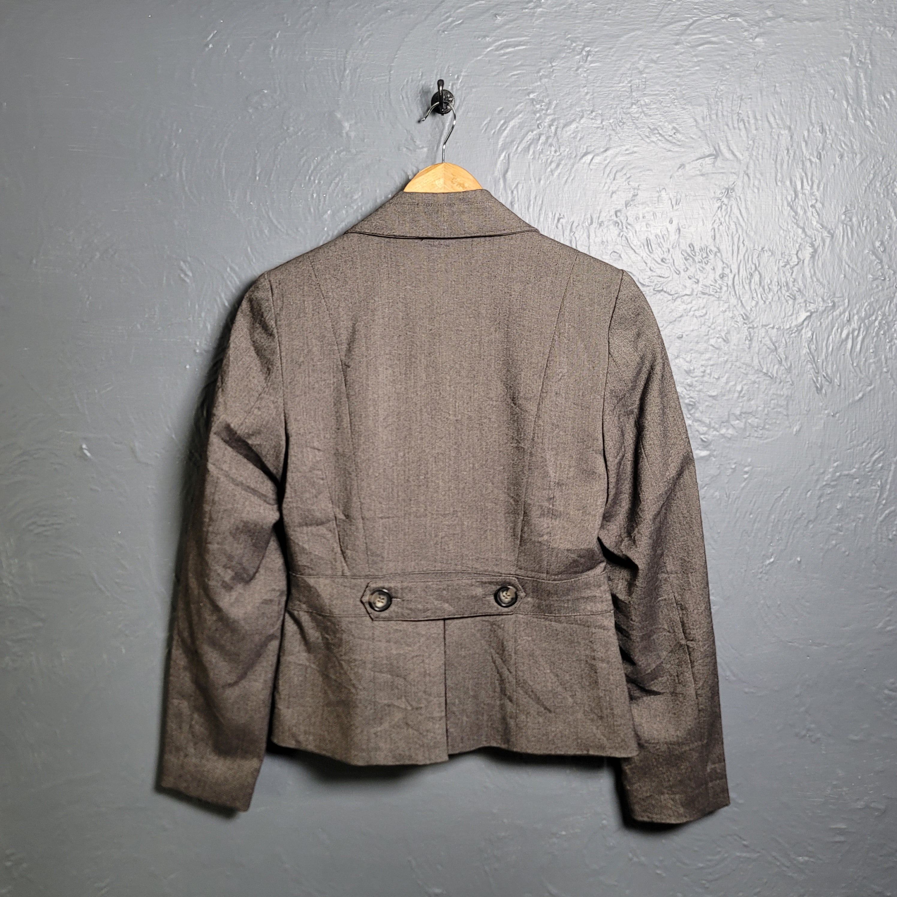 Reitmans Women's  Dark Chocolate 4 Button Blazer Jacket - THE GREY AREA