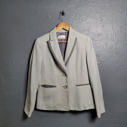 Women's Le Suit Separates Grey textured Blazer Suit Jacket - THE GREY AREA