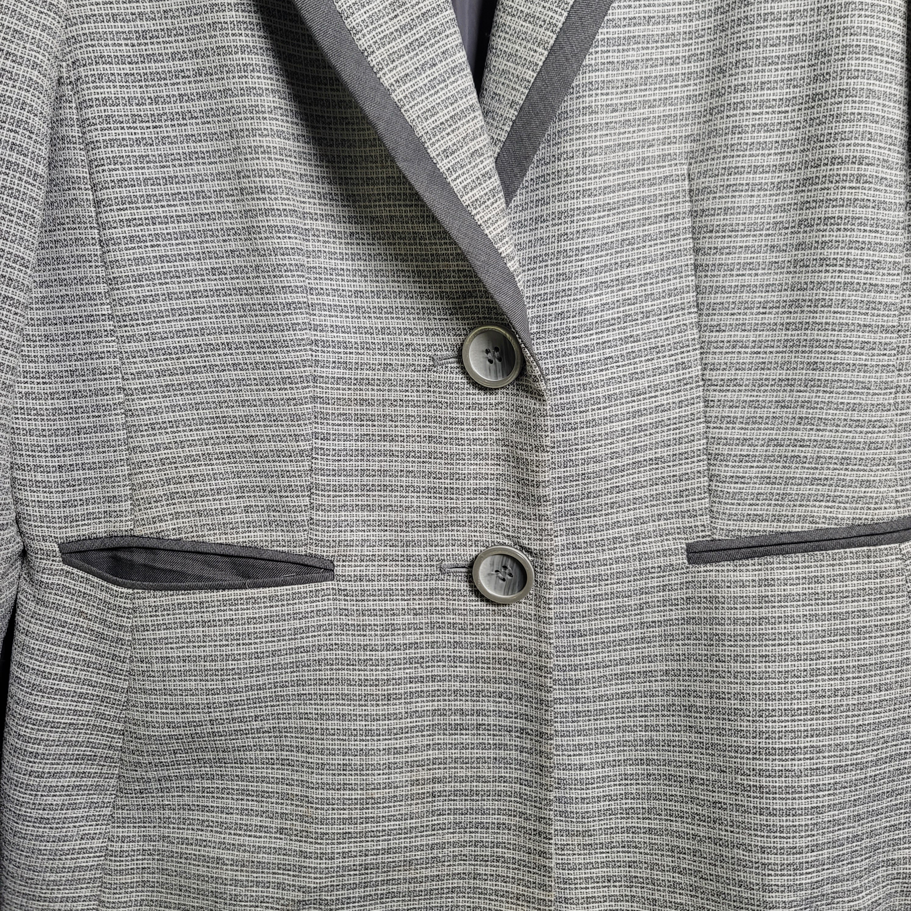 Women's Le Suit Separates Grey textured Blazer Suit Jacket - THE GREY AREA