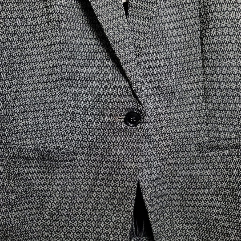 Women's metallic grey printed blazer jacket - THE GREY AREA