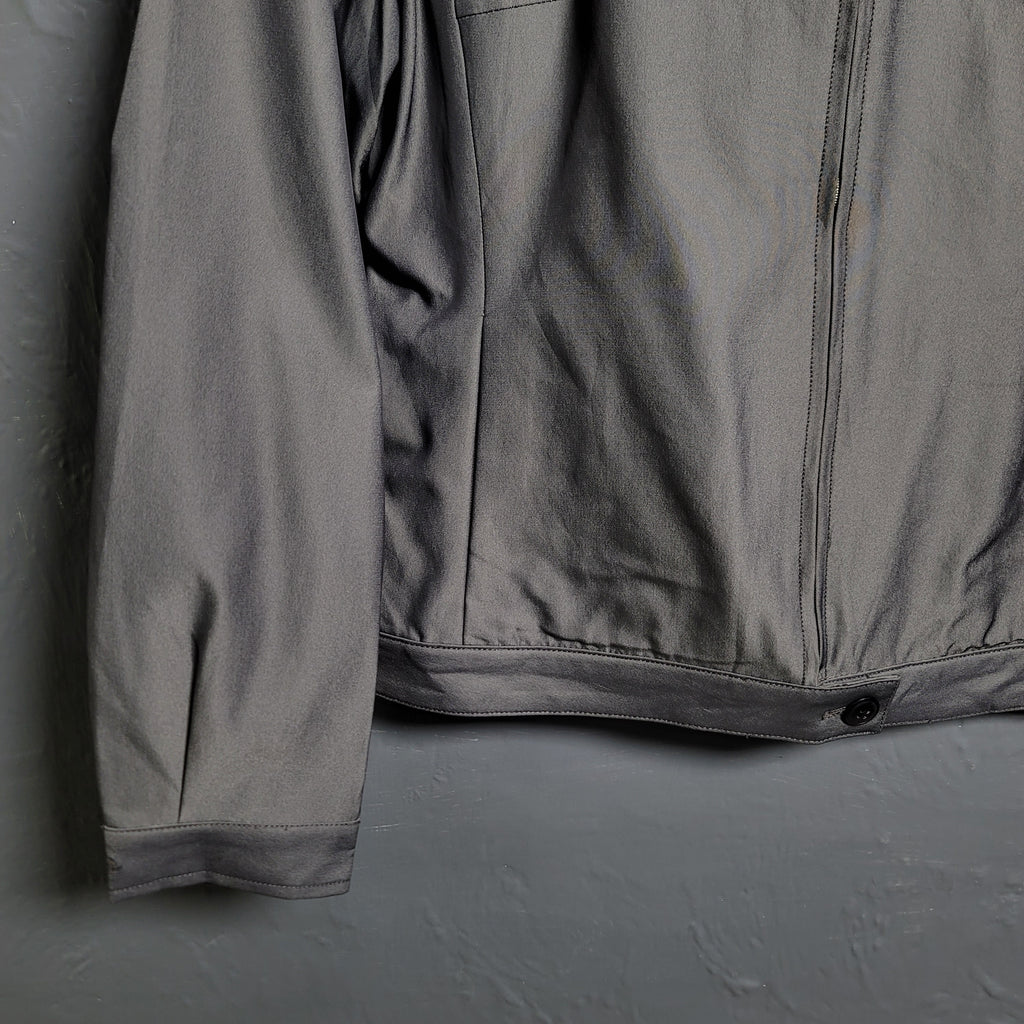 Women's Ann Taylor Metallic Grey Windbreaker Jacket - THE GREY AREA