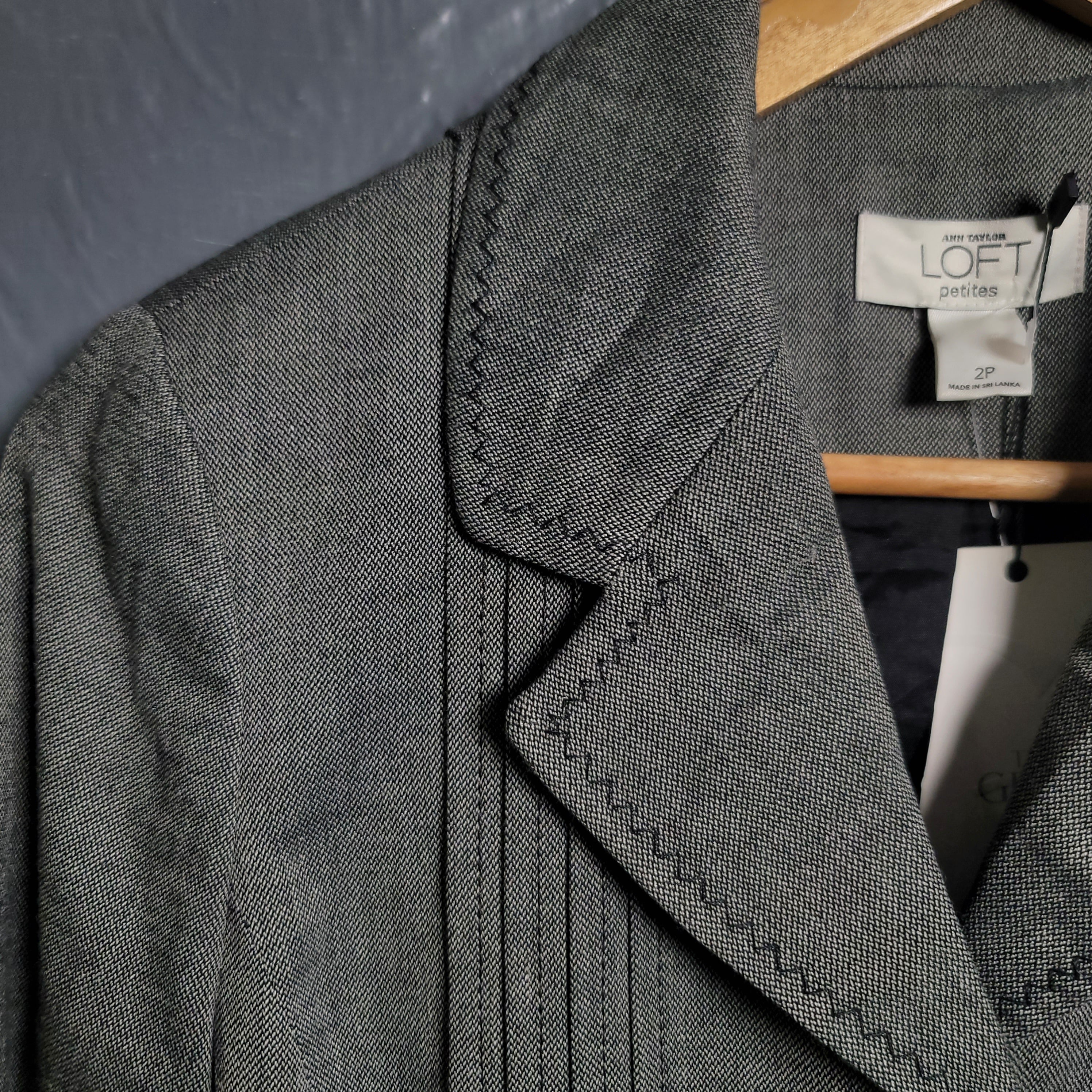 Brand New Ann Taylor Loft Petites Grey Blazer Jacket - THE GREY AREA