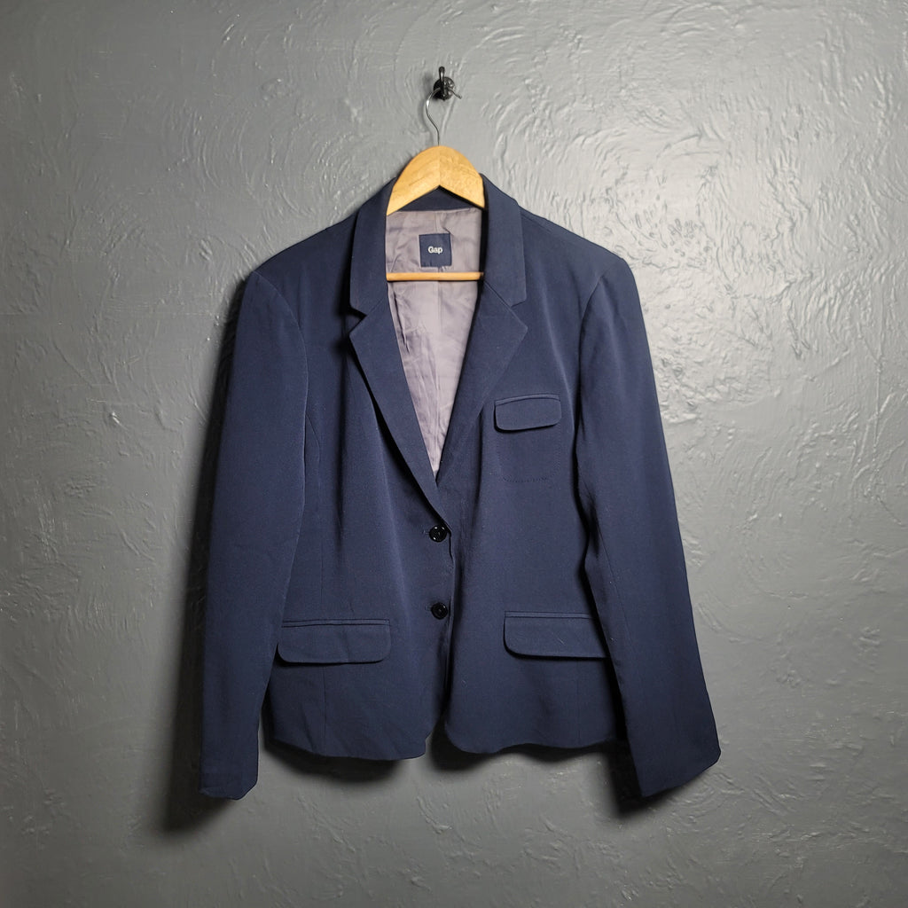 Women's GAP Oversized basic Navy Blue Blazer - THE GREY AREA