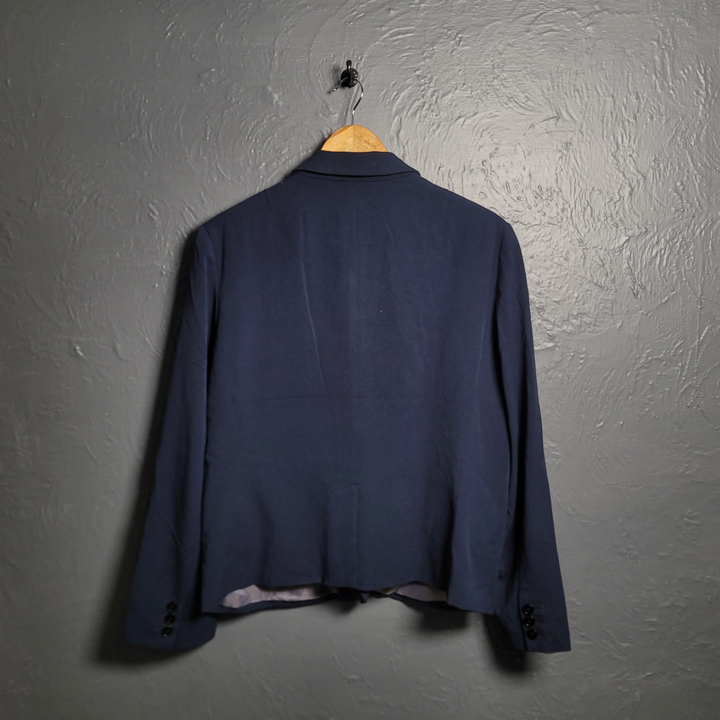 Women's GAP Oversized basic Navy Blue Blazer - THE GREY AREA