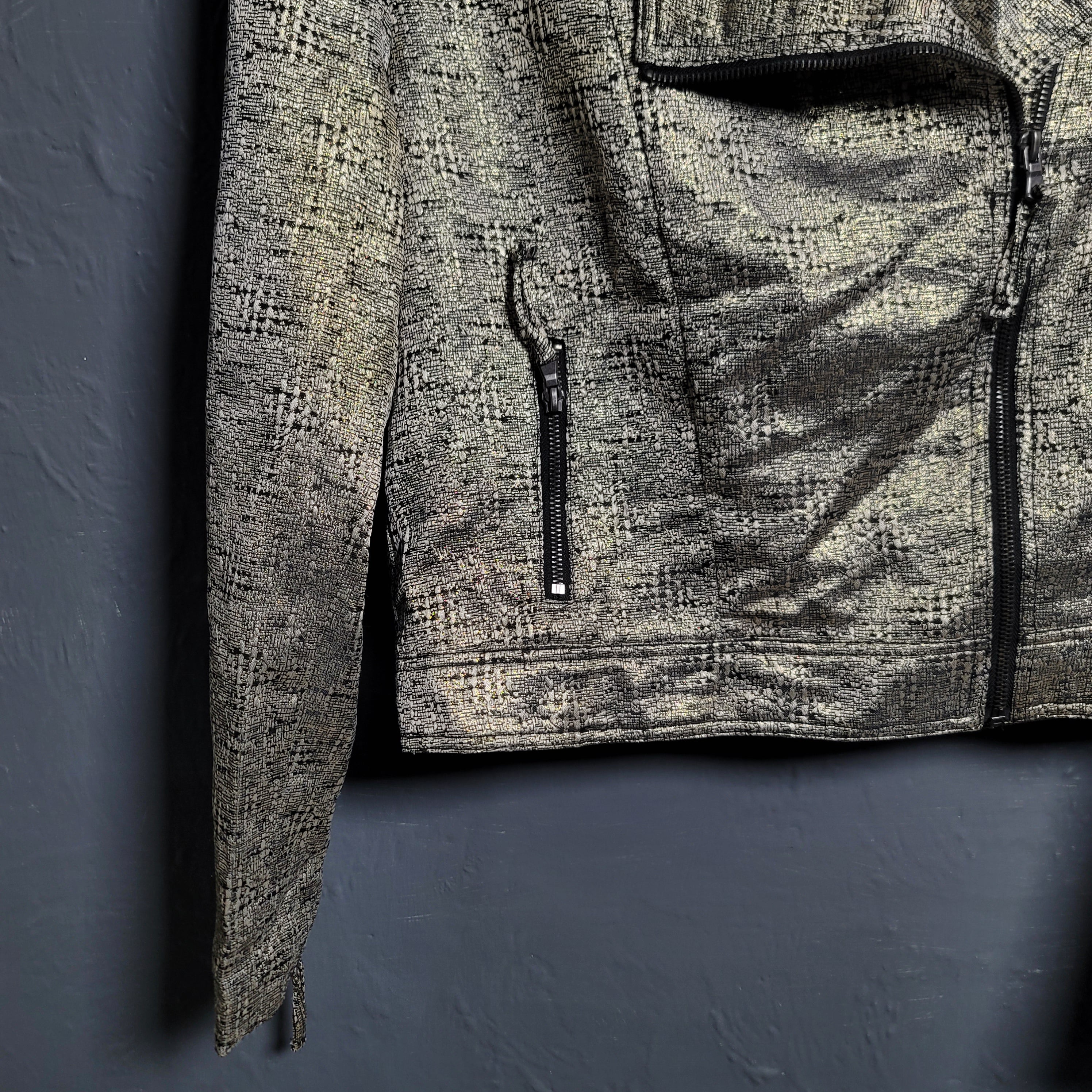 Women's Forever 21 Gold Faux Leather Biker Jacket - THE GREY AREA