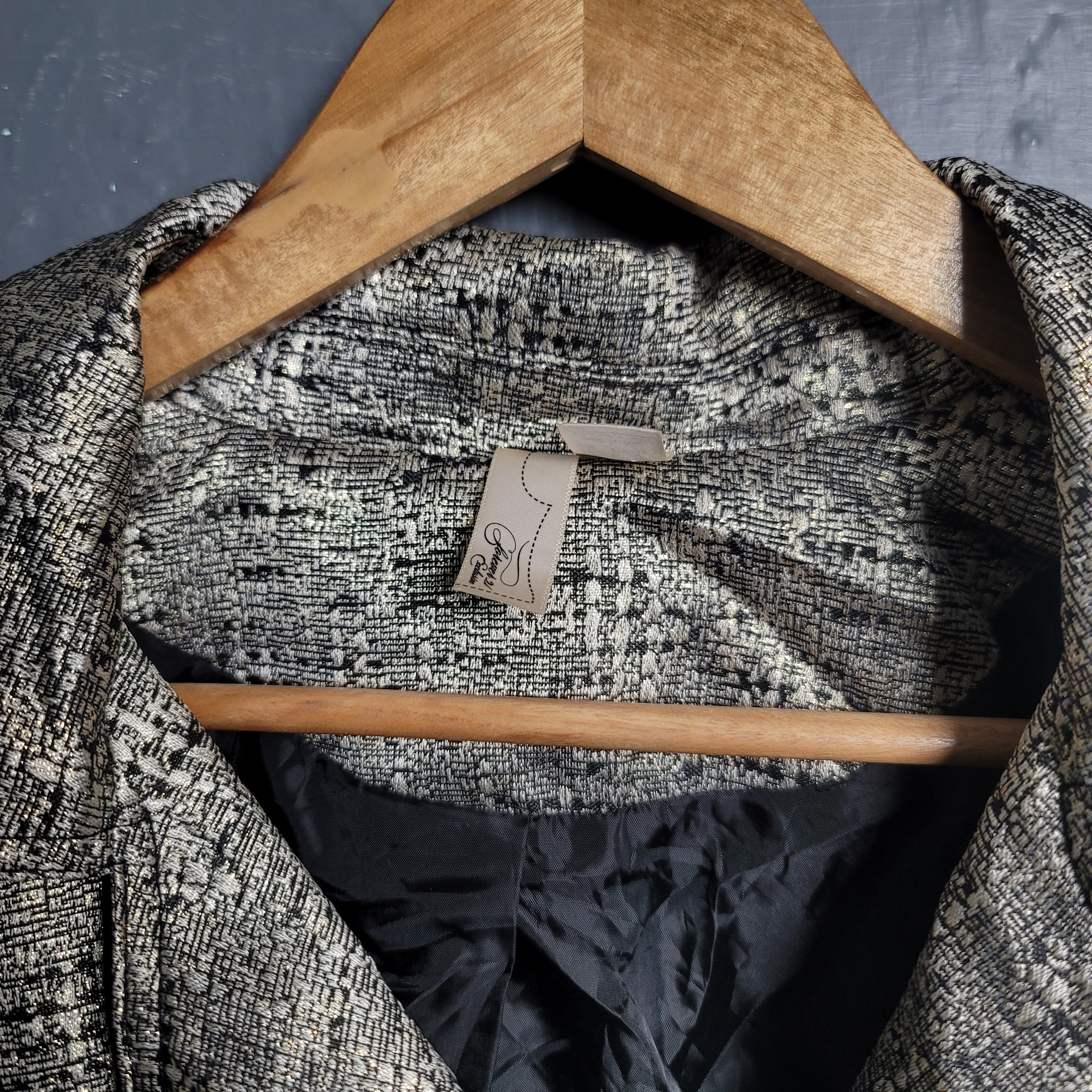 Women's Forever 21 Gold Faux Leather Biker Jacket - THE GREY AREA