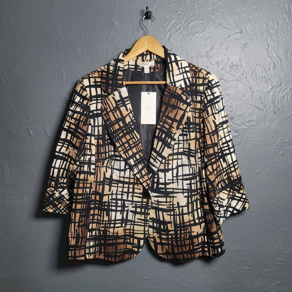 Women's Dressbarn Designer Blazer Jacket - THE GREY AREA