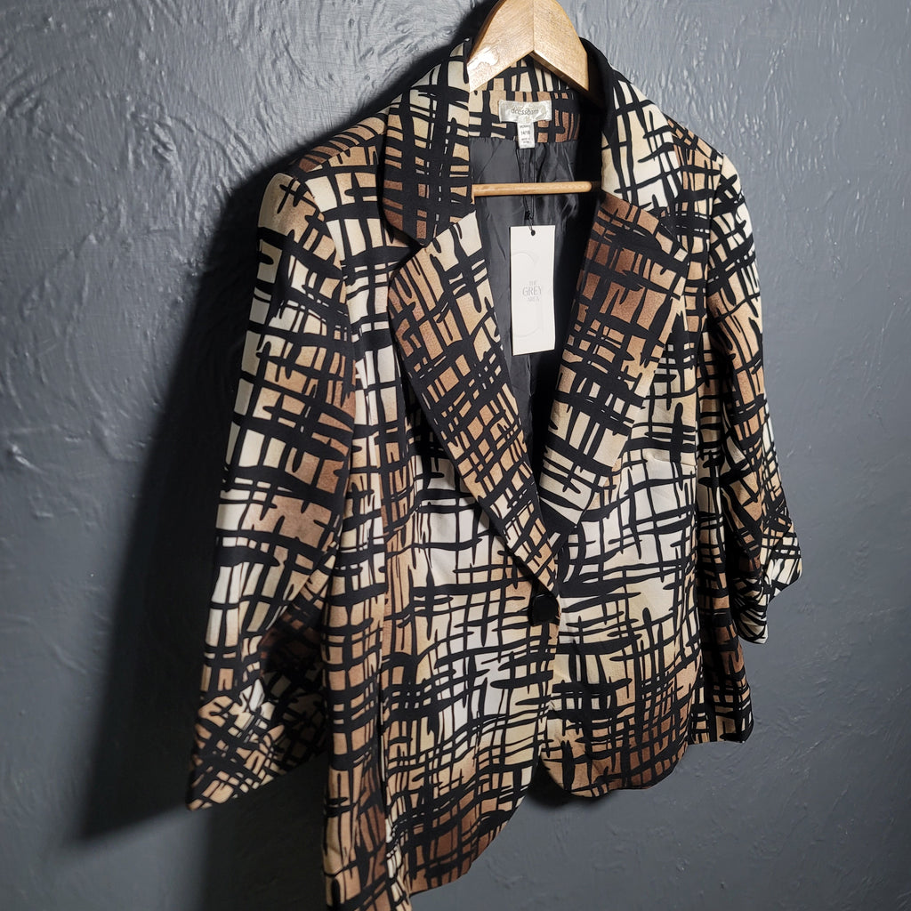 Women's Dressbarn Designer Blazer Jacket - THE GREY AREA