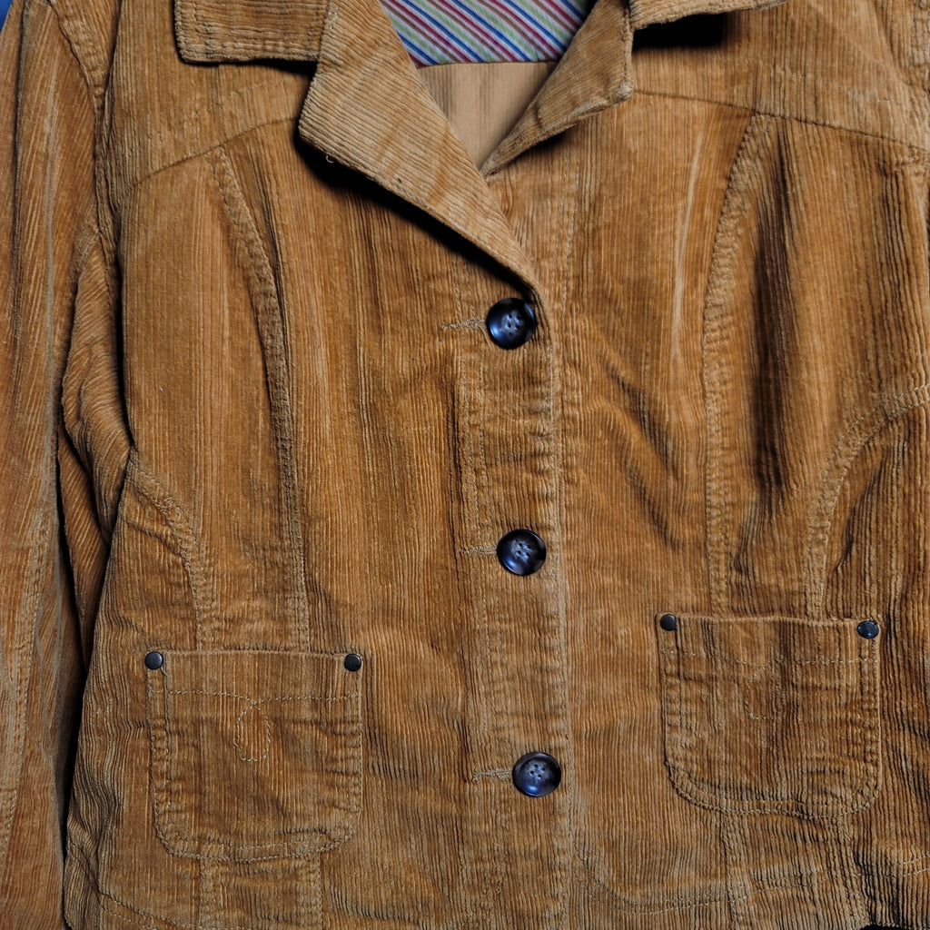 Women's Dressbarn Yellow Corduroy Blazer Jacket - THE GREY AREA