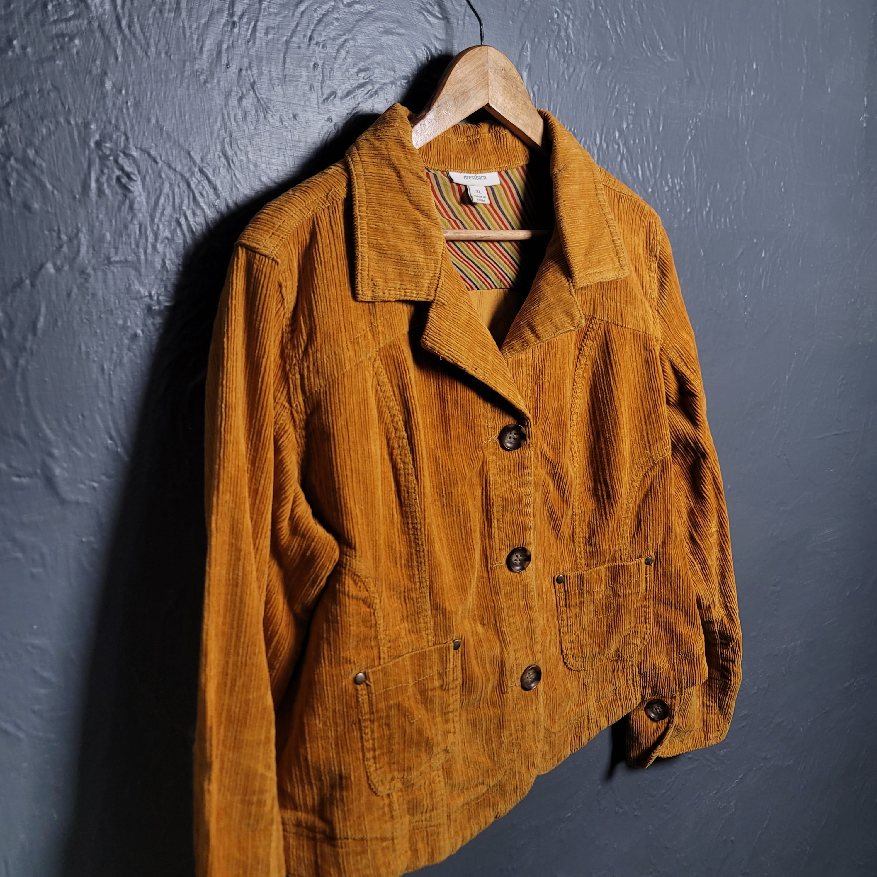 Women's Dressbarn Yellow Corduroy Blazer Jacket - THE GREY AREA