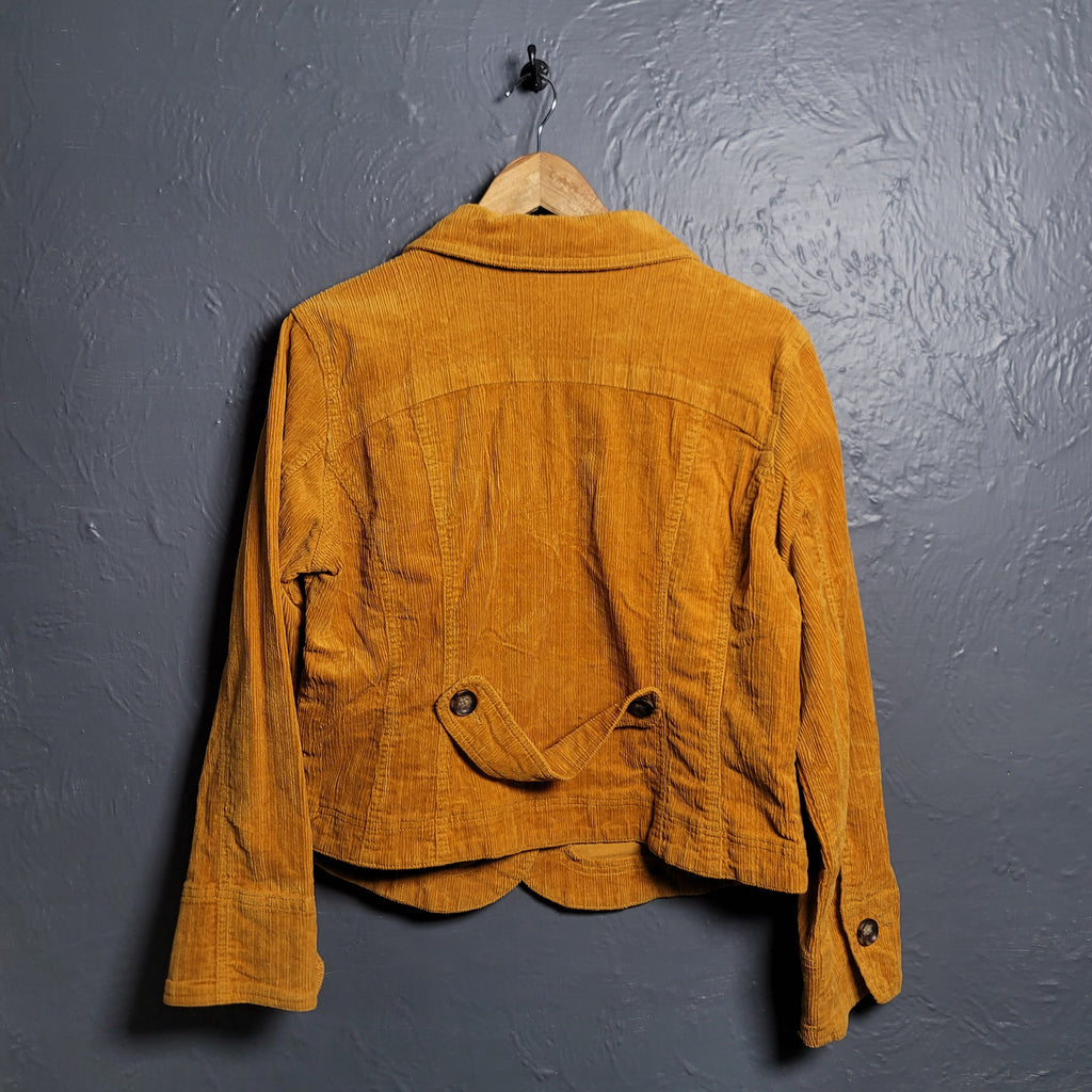 Women's Dressbarn Yellow Corduroy Blazer Jacket - THE GREY AREA