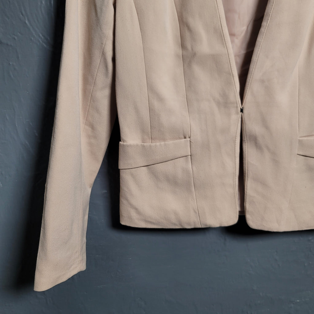 Women's H&M cream fitted blazer jacket - THE GREY AREA