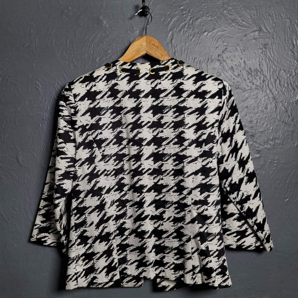 Chic houndstooth tweed blazer (Tweedw)