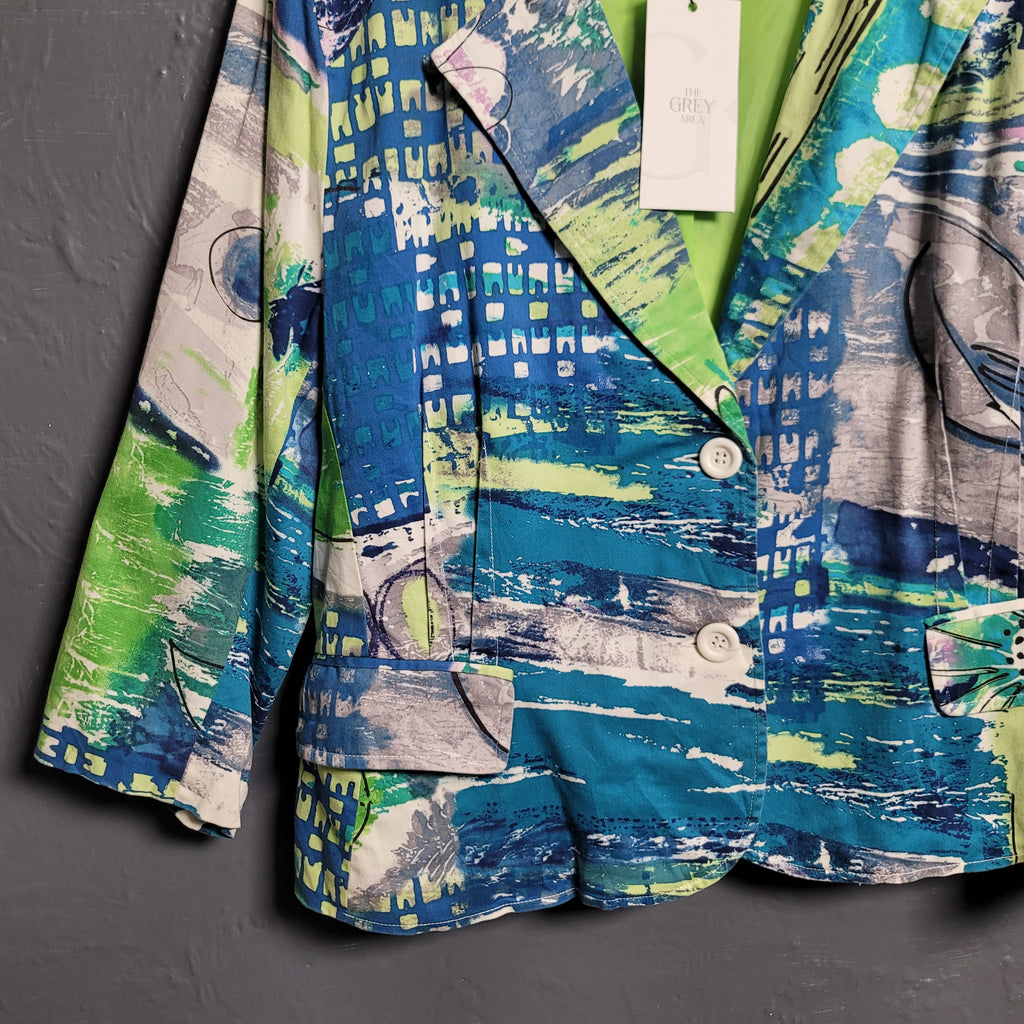 Erin London's designer artsy lightweight blazer jacket