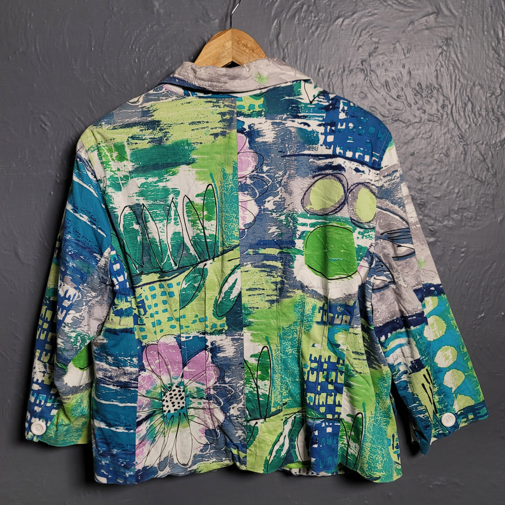 Erin London's designer artsy lightweight blazer jacket