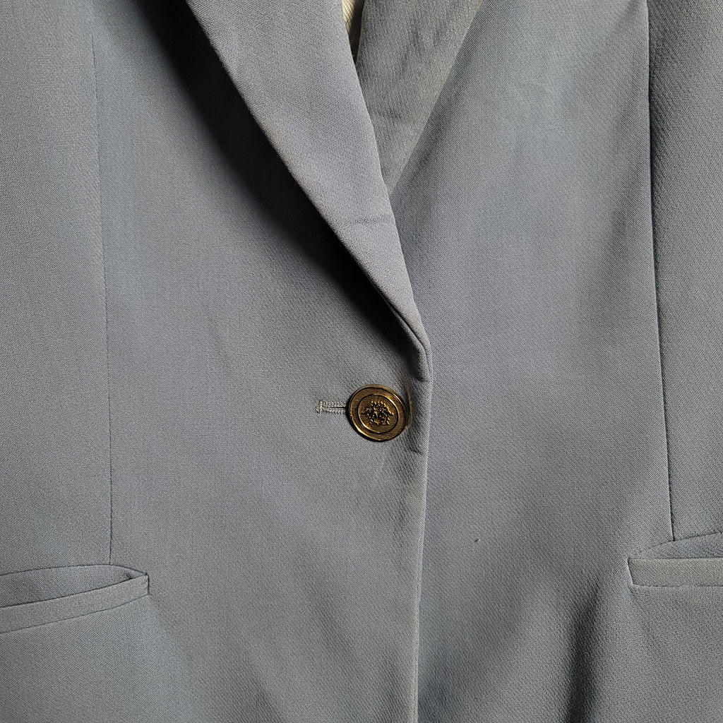 ZARA OVERSIZED BLUE BLAZER WITH POCKETS