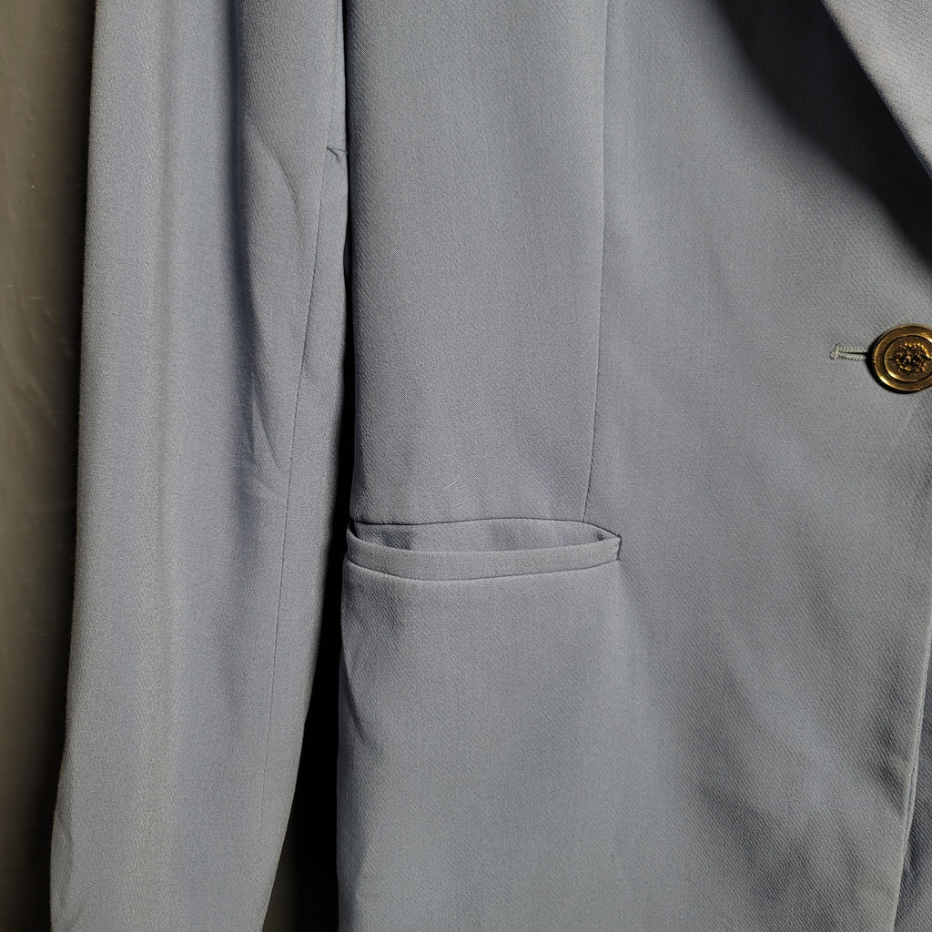 ZARA OVERSIZED BLUE BLAZER WITH POCKETS