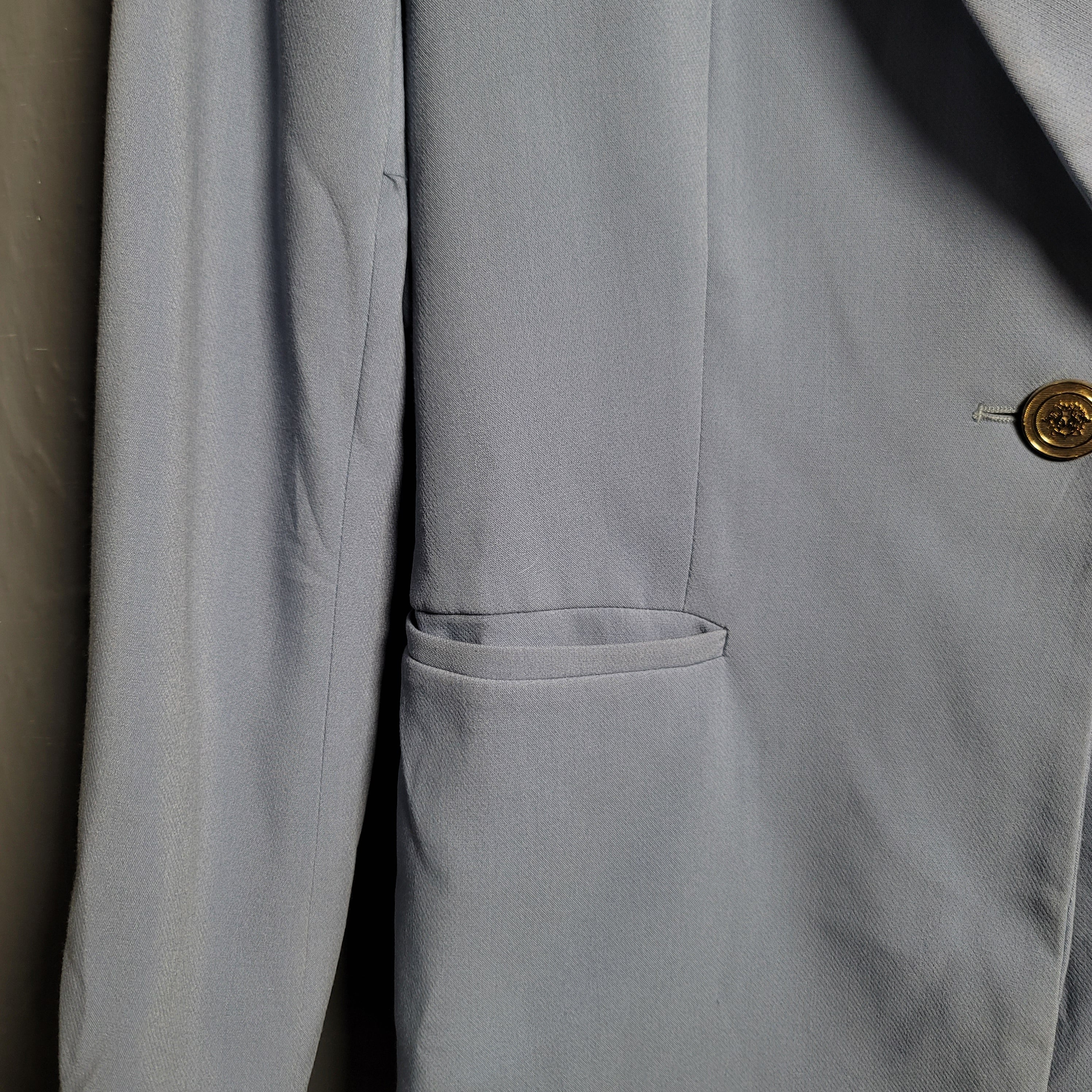 ZARA OVERSIZED BLUE BLAZER WITH POCKETS