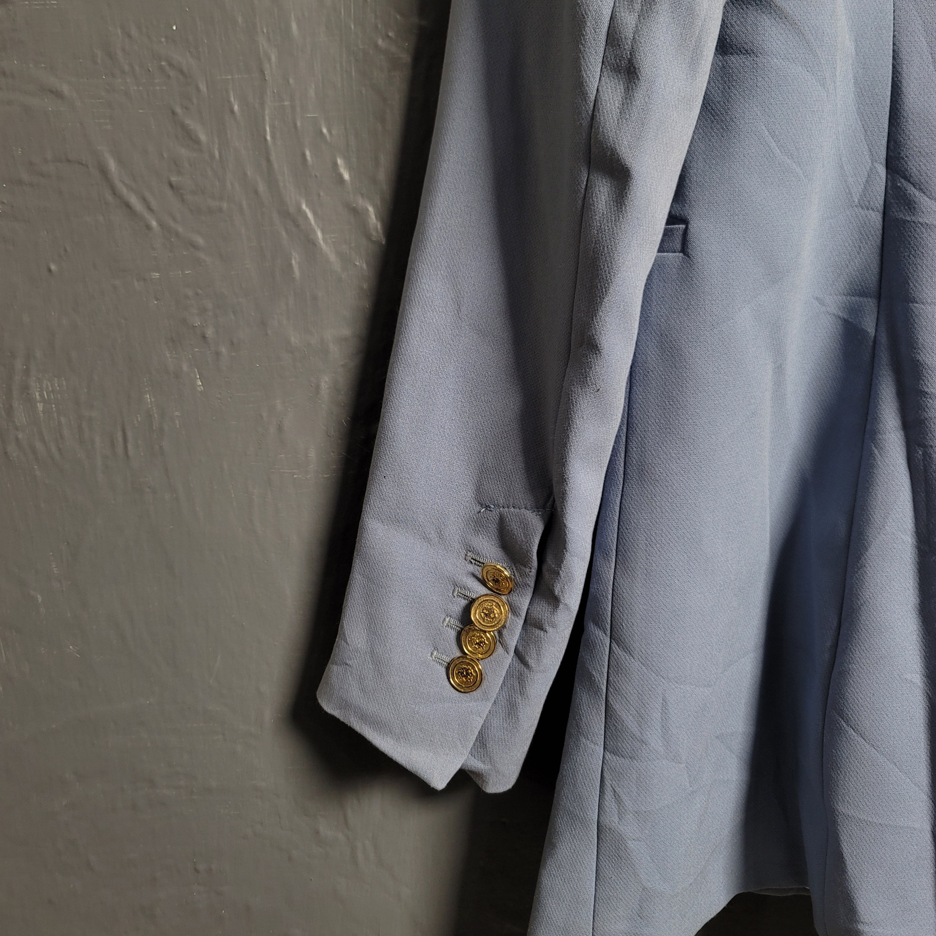 ZARA OVERSIZED BLUE BLAZER WITH POCKETS