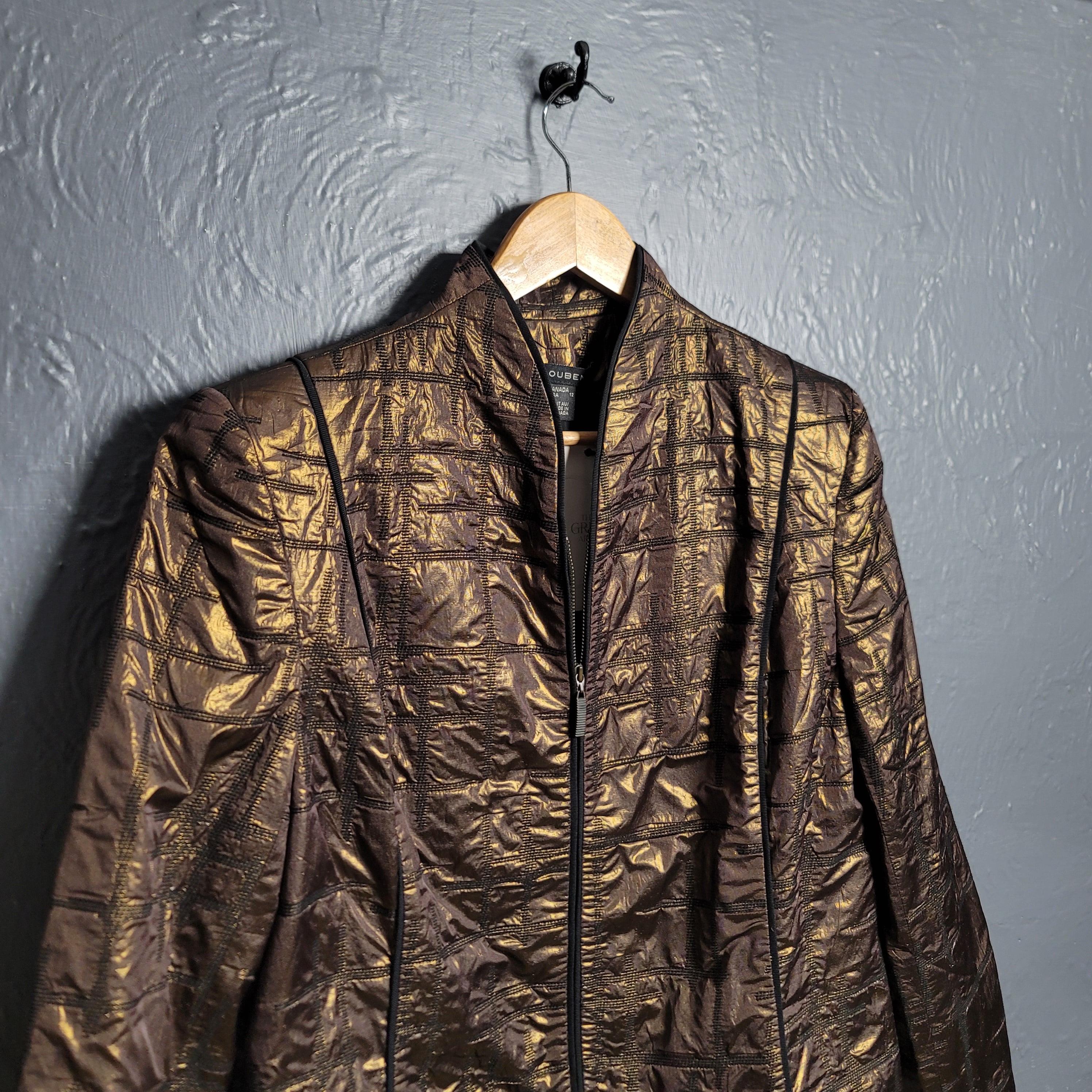 Louben Vintage Metallic Gold Blazer