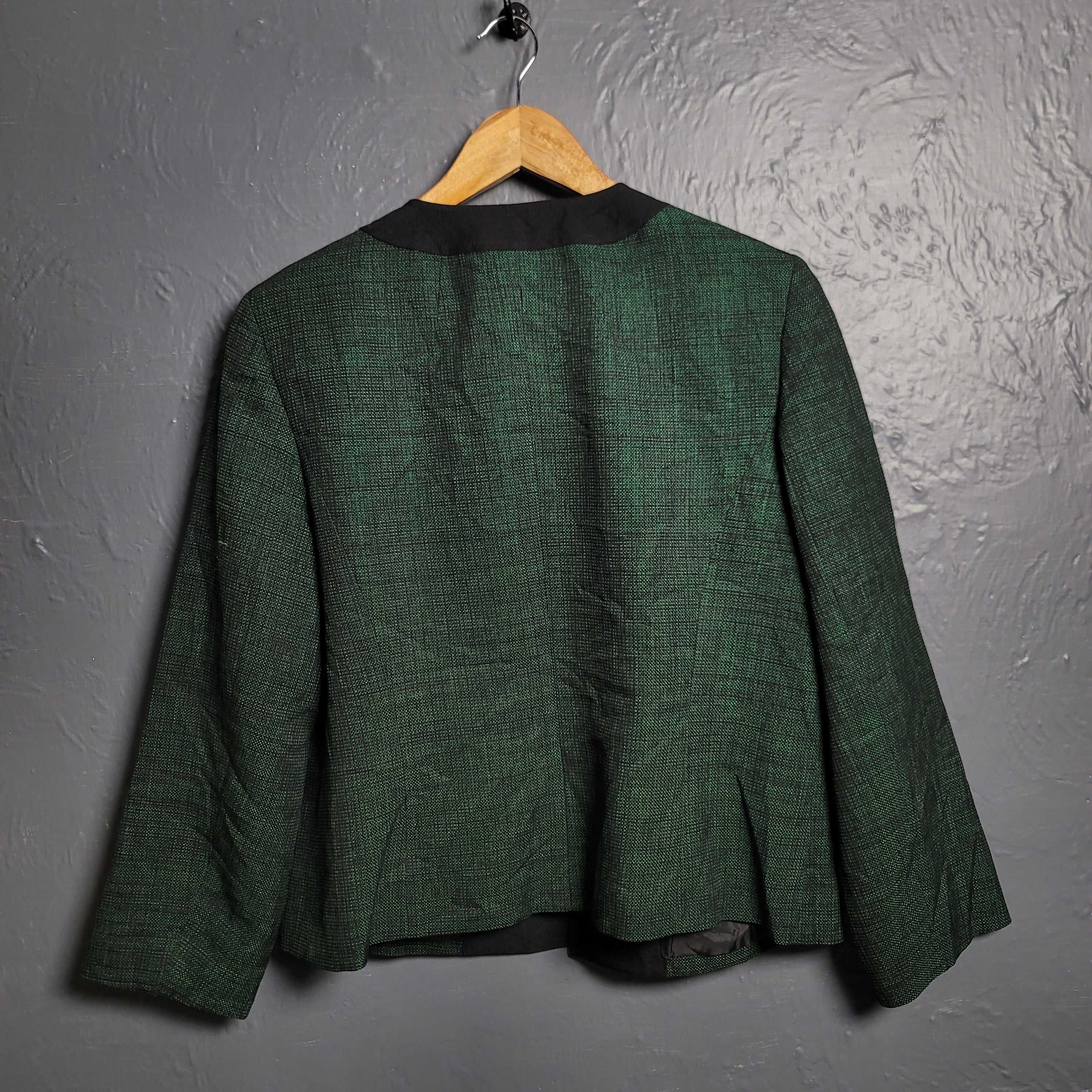 Kasper Green Shimmer Single Button Blazer Jacket