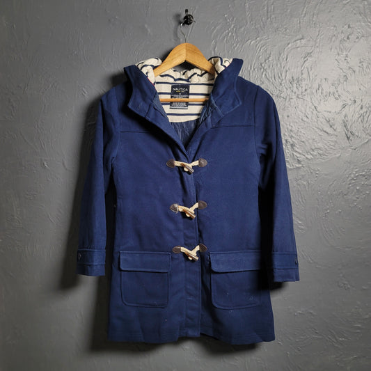 Nautica Navy Blue Duffle Toggle Coat