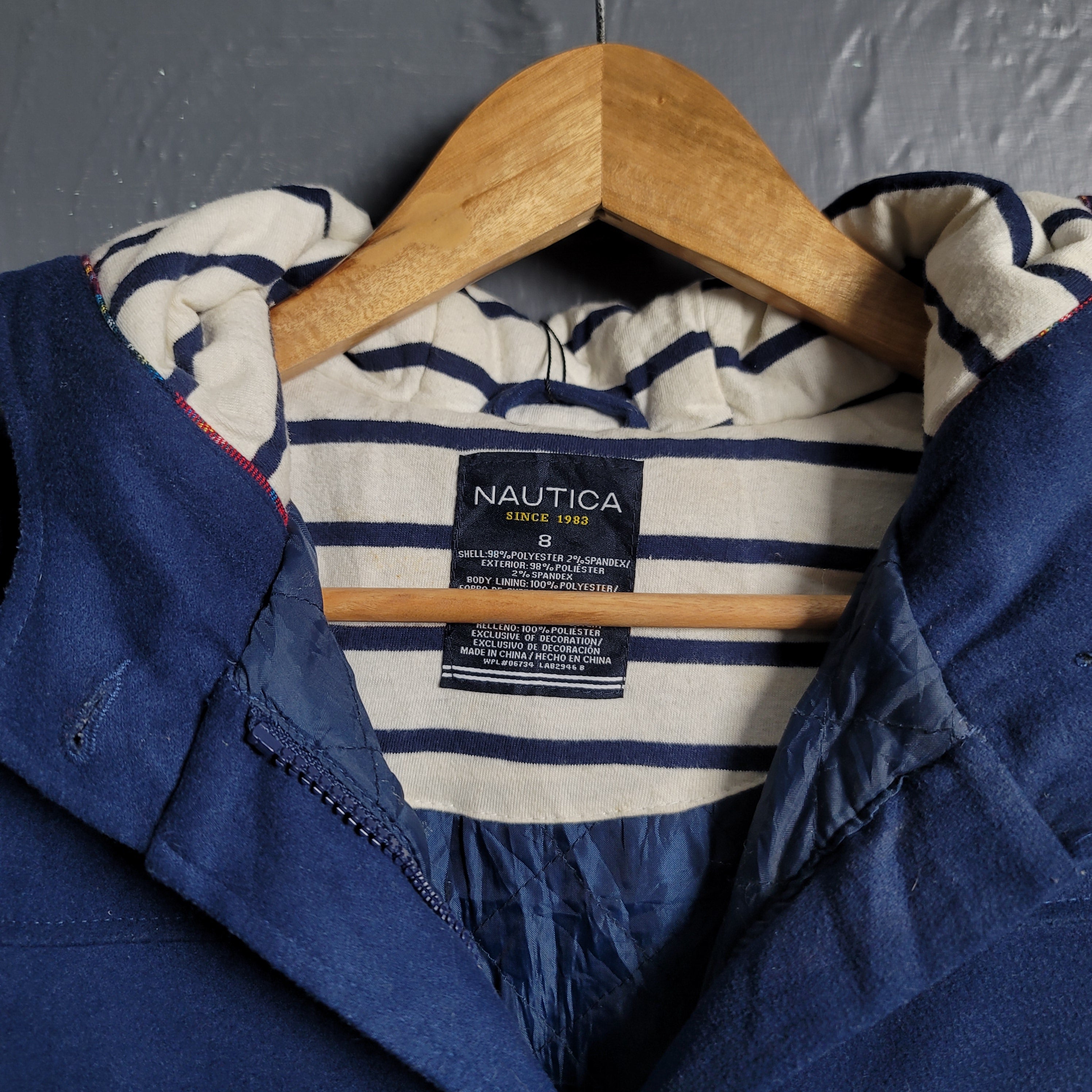 Nautica Navy Blue Duffle Toggle Coat