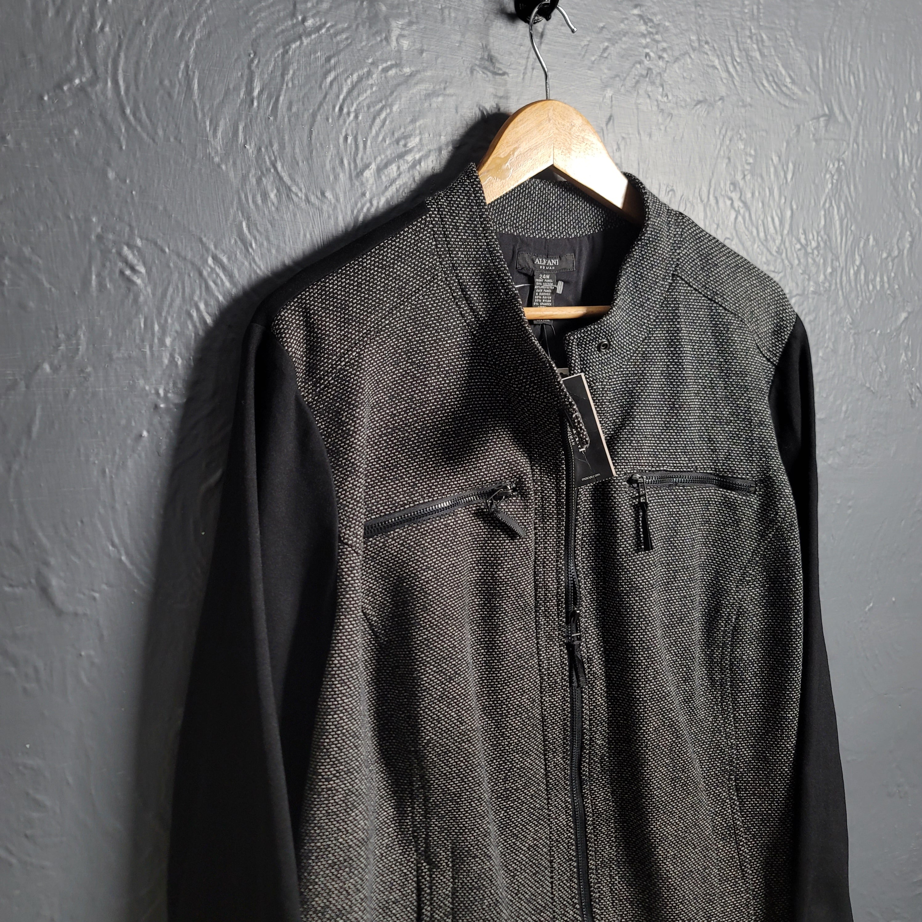 Brand New Women's Alfani cotton Knit Polyester Zippered Fitted Jacket