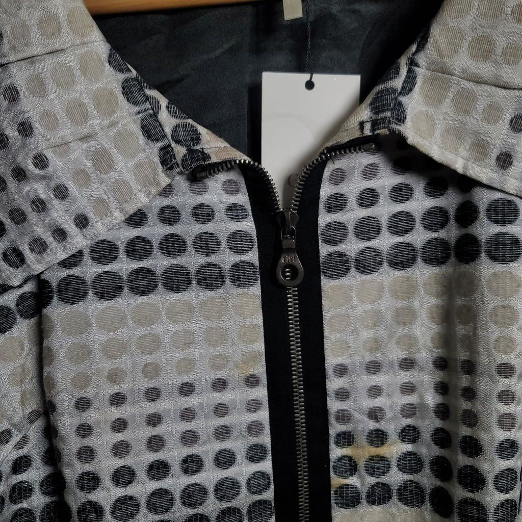 CLASSIQUES ENTIER Off-white Polka dots Textured Design Fashion Jacket