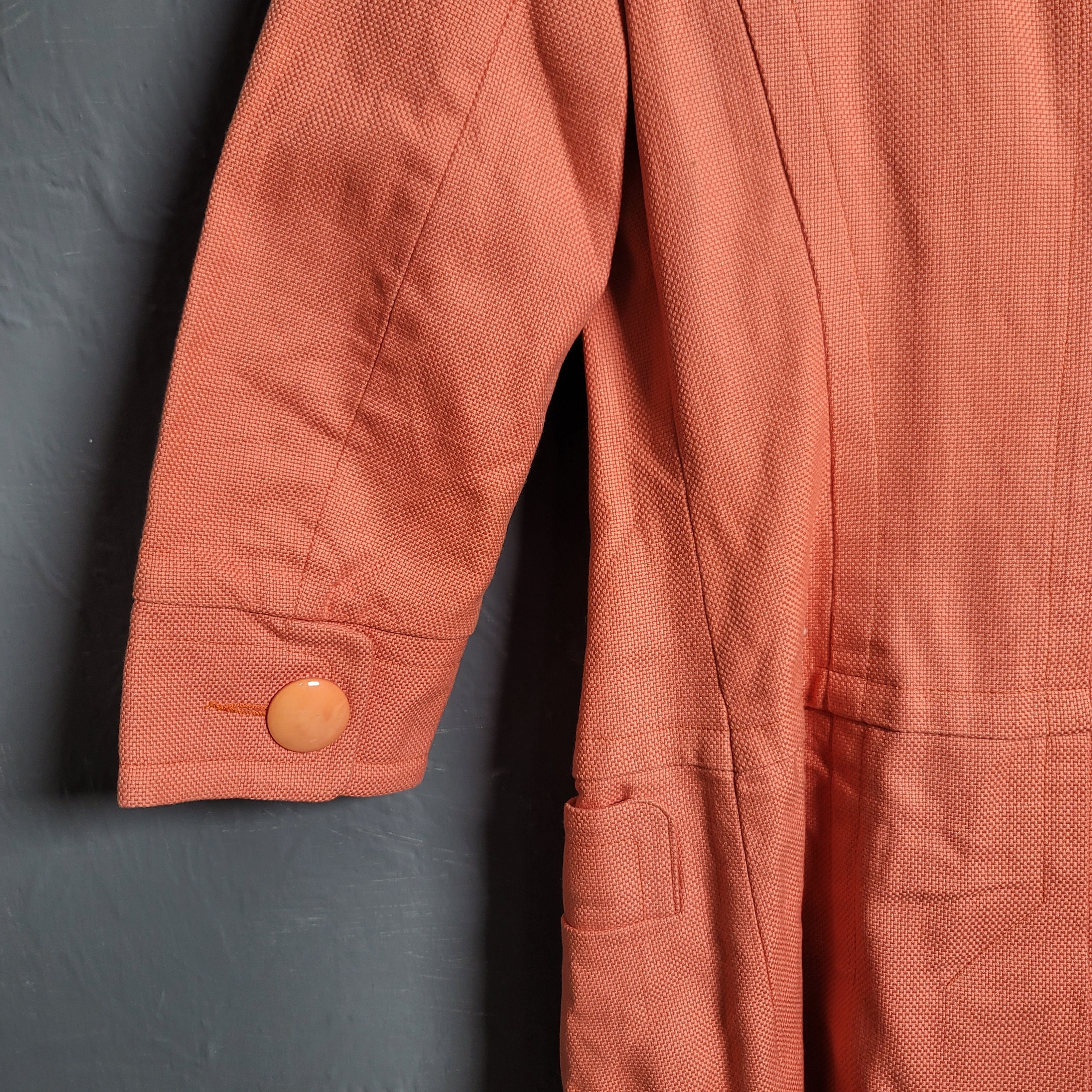 Women's Orange Denim Trench Coat