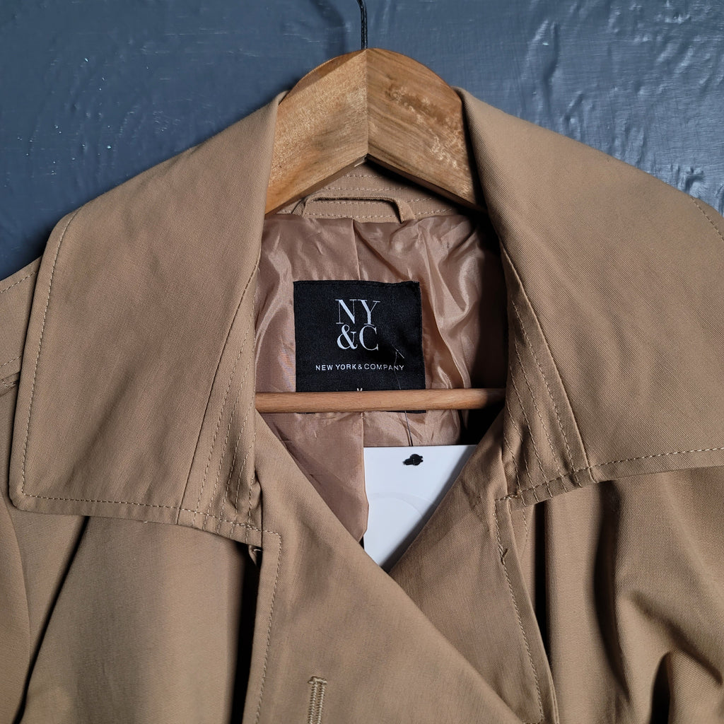 NY&C Double-breasted trench coat with buckled belt