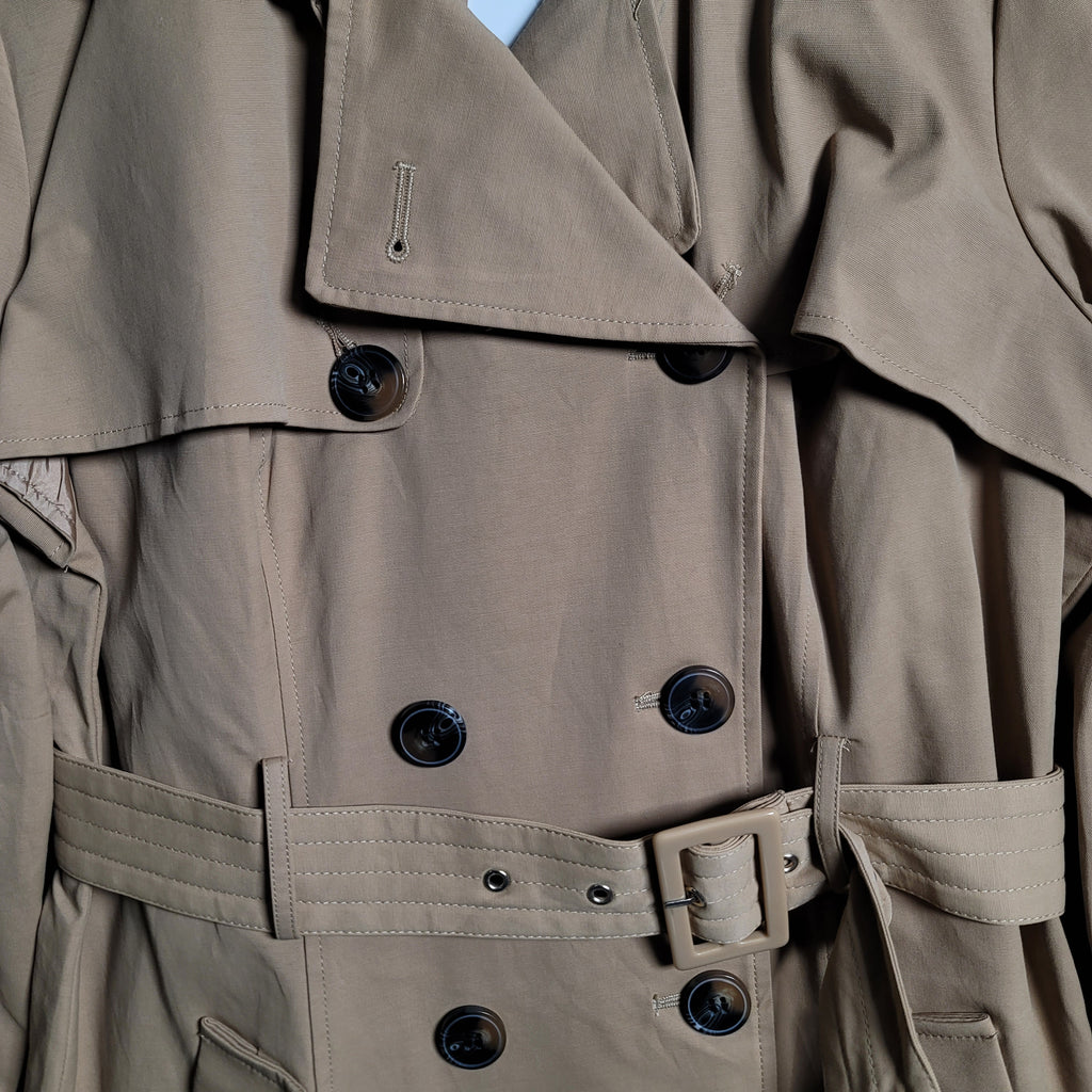 NY&C Double-breasted trench coat with buckled belt