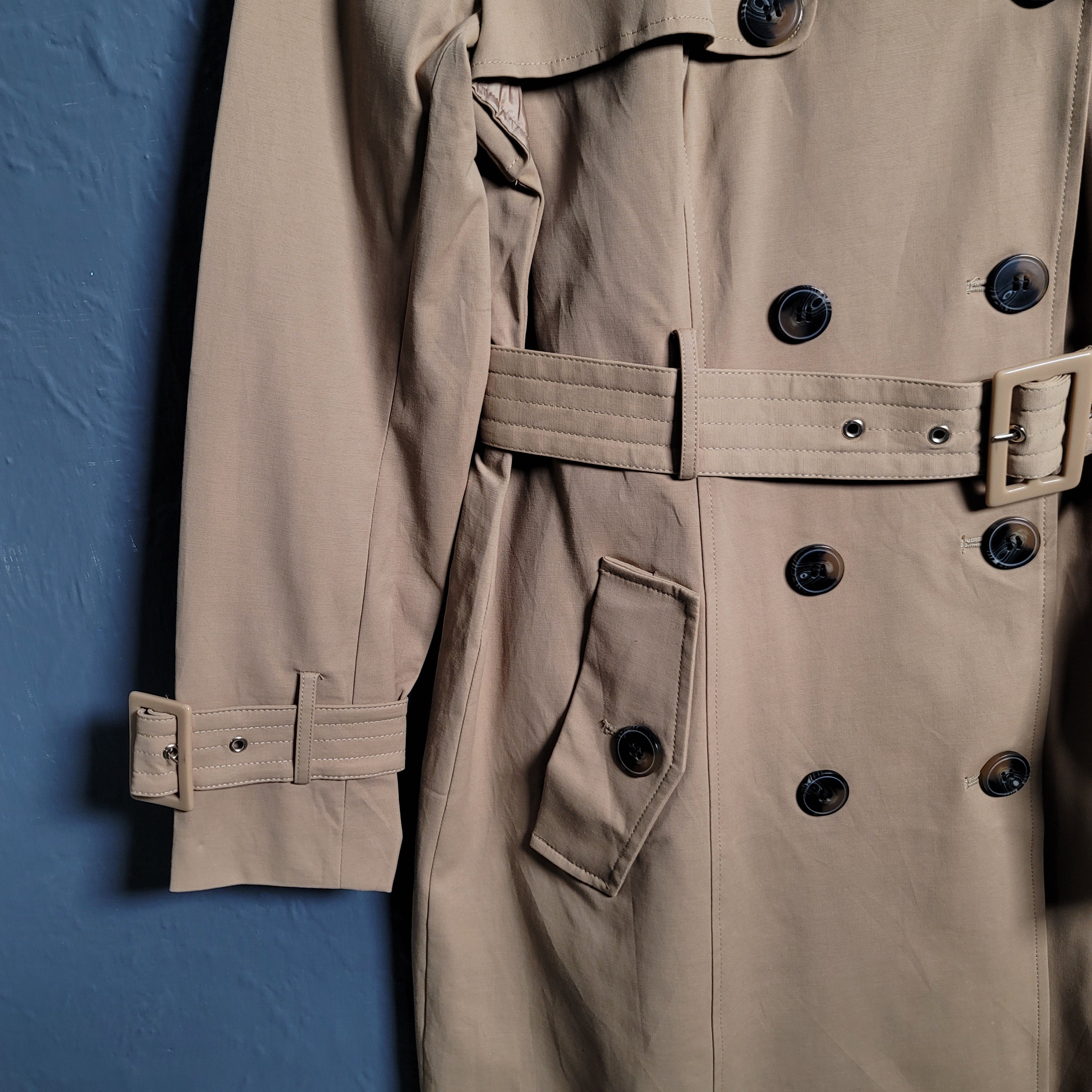 NY&C Double-breasted trench coat with buckled belt