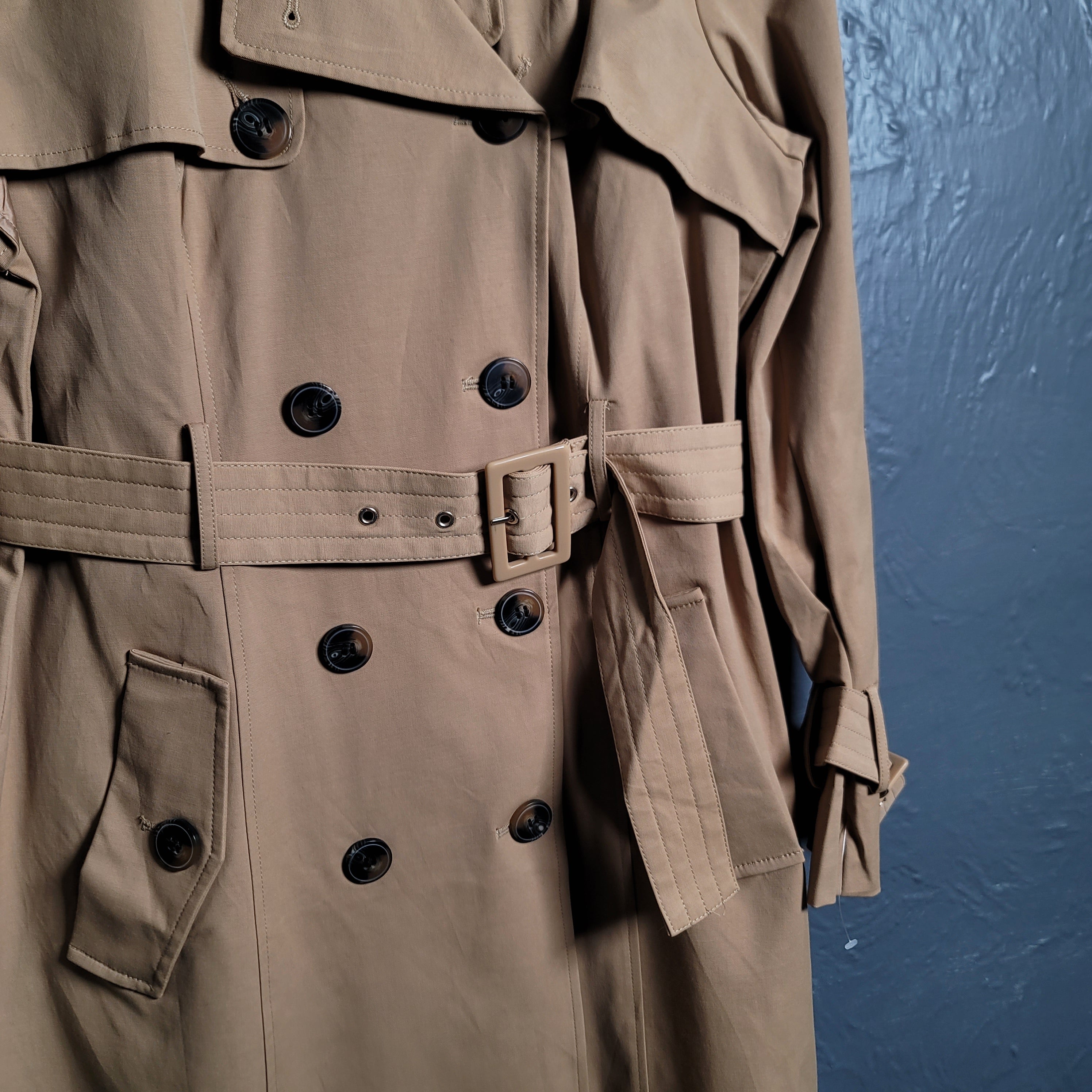 NY&C Double-breasted trench coat with buckled belt