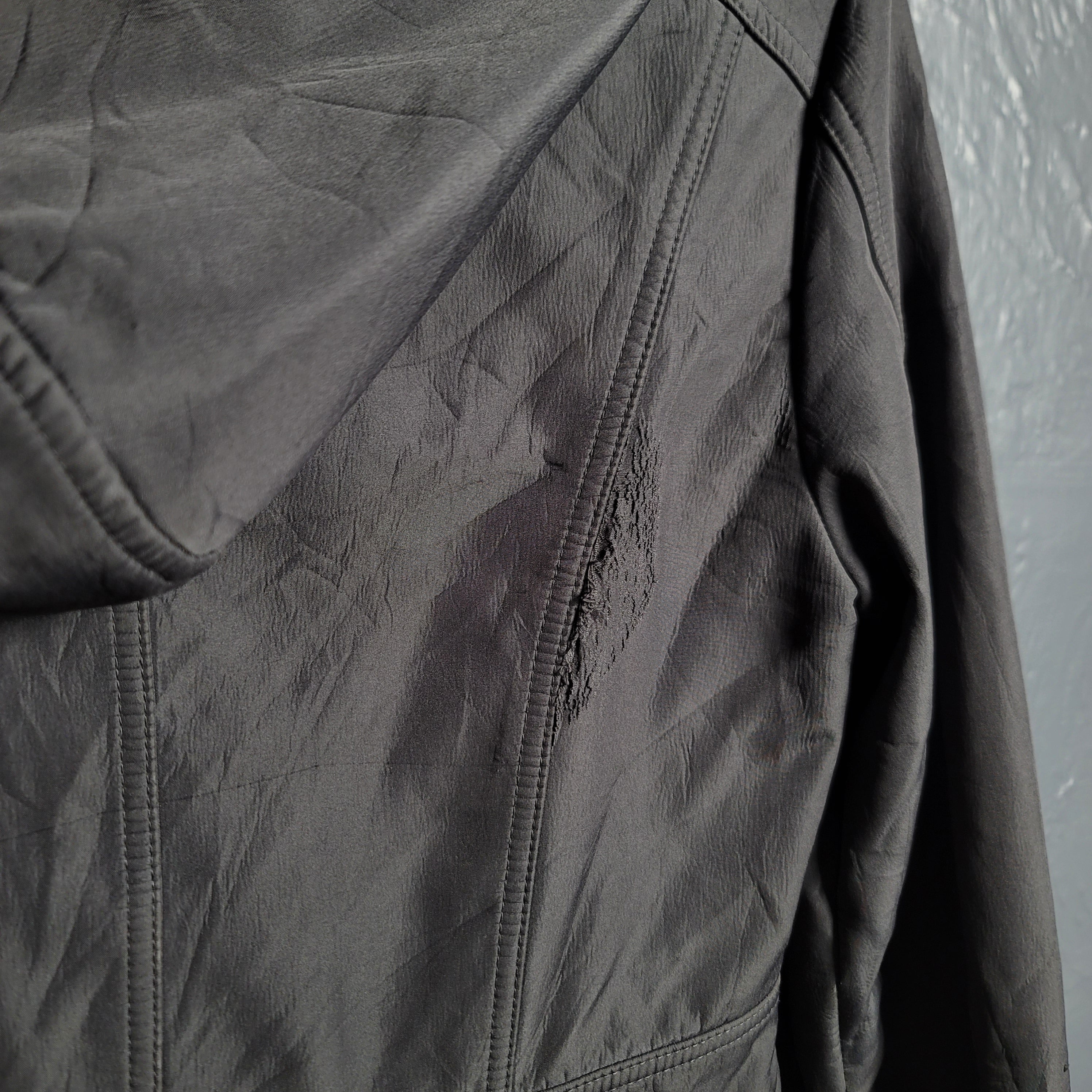 Women's Greyish Silver Soft shell Hooded Long Jacket