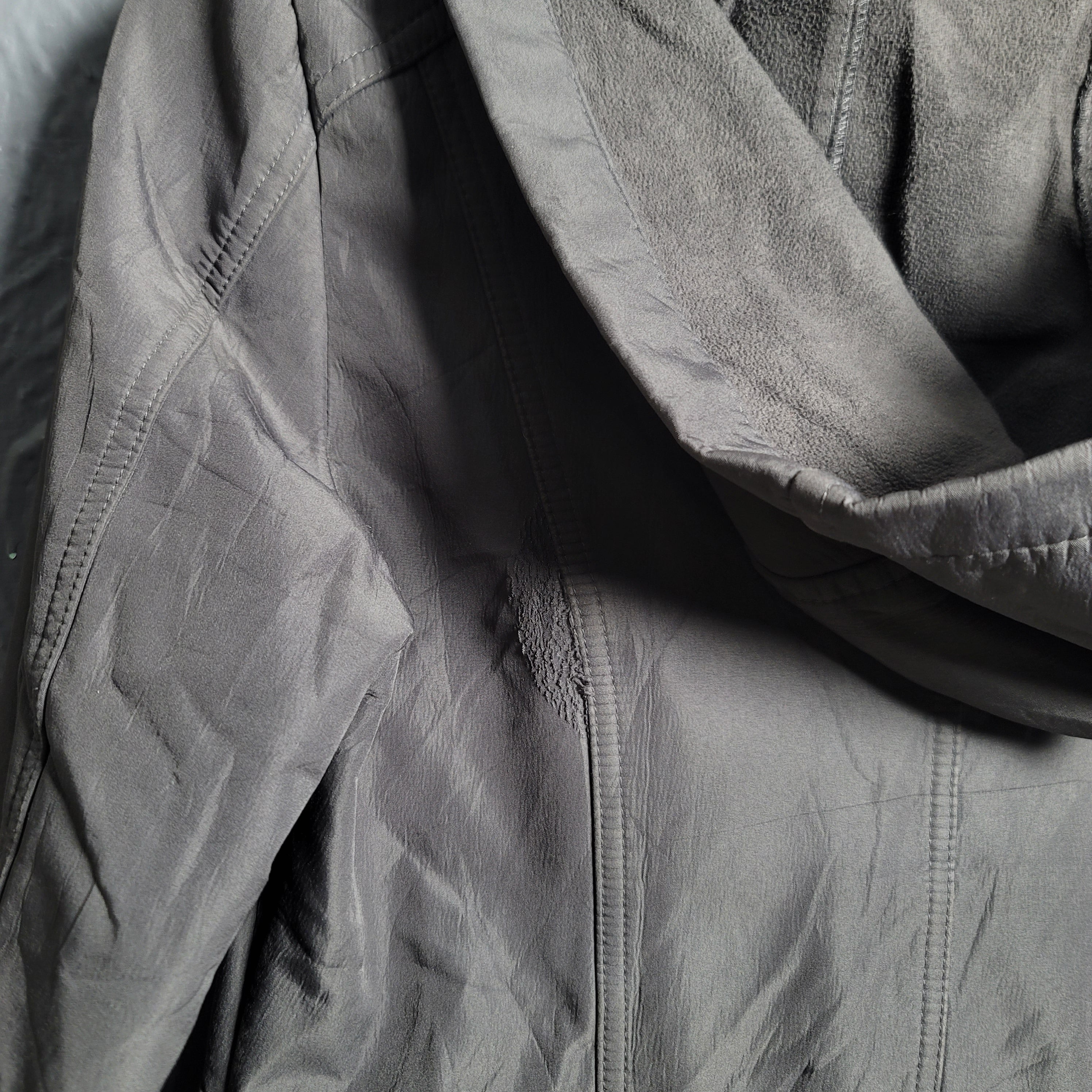 Women's Greyish Silver Soft shell Hooded Long Jacket