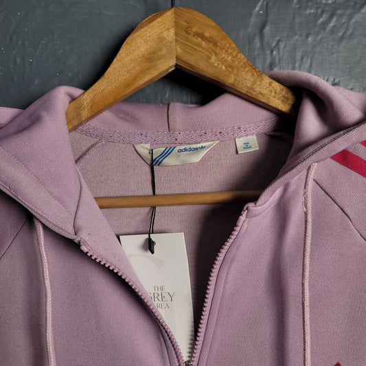 Adidas Originals Vintage Pink Two Tone Track Hooded Zipper