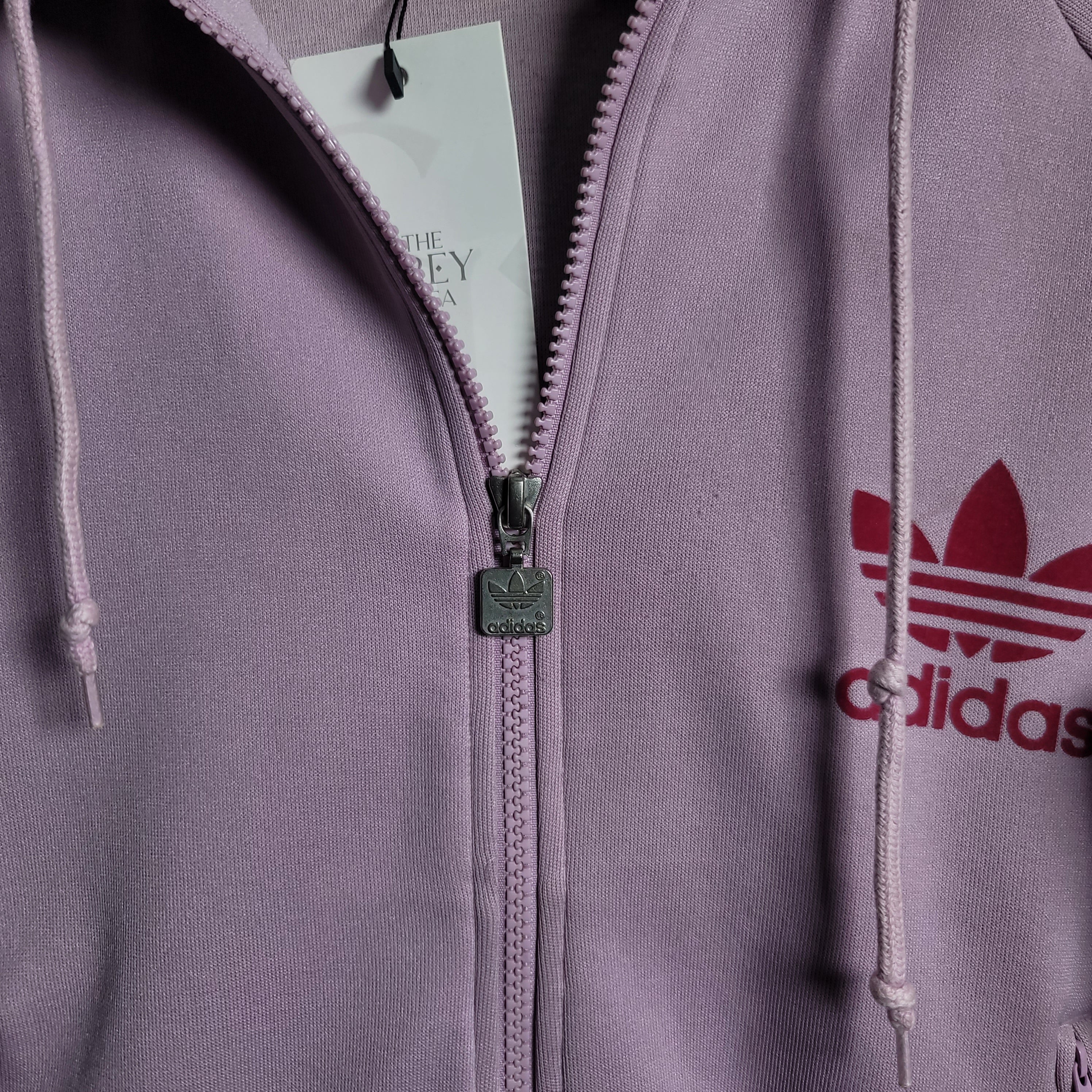 Adidas Originals Vintage Pink Two Tone Track Hooded Zipper