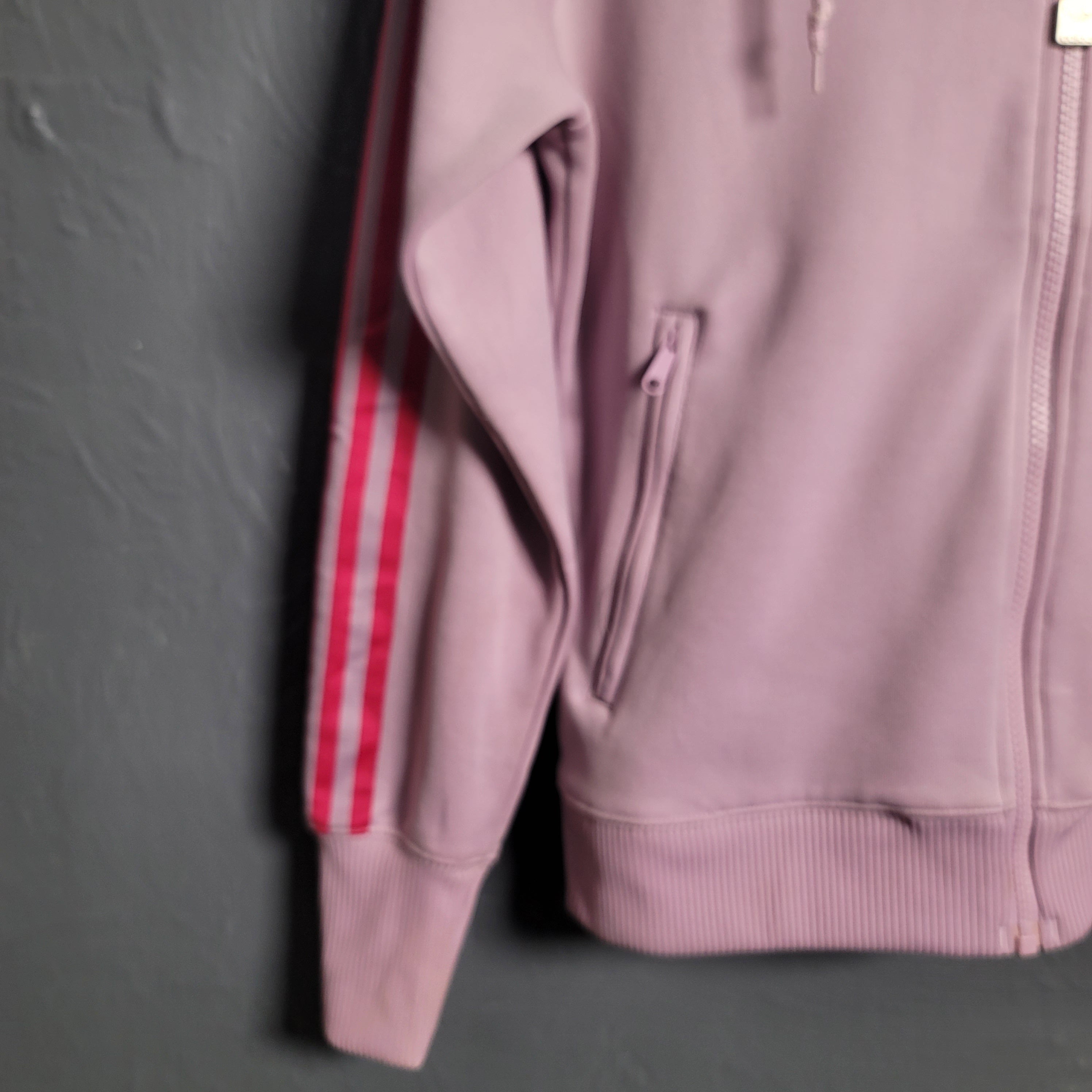 Adidas Originals Vintage Pink Two Tone Track Hooded Zipper