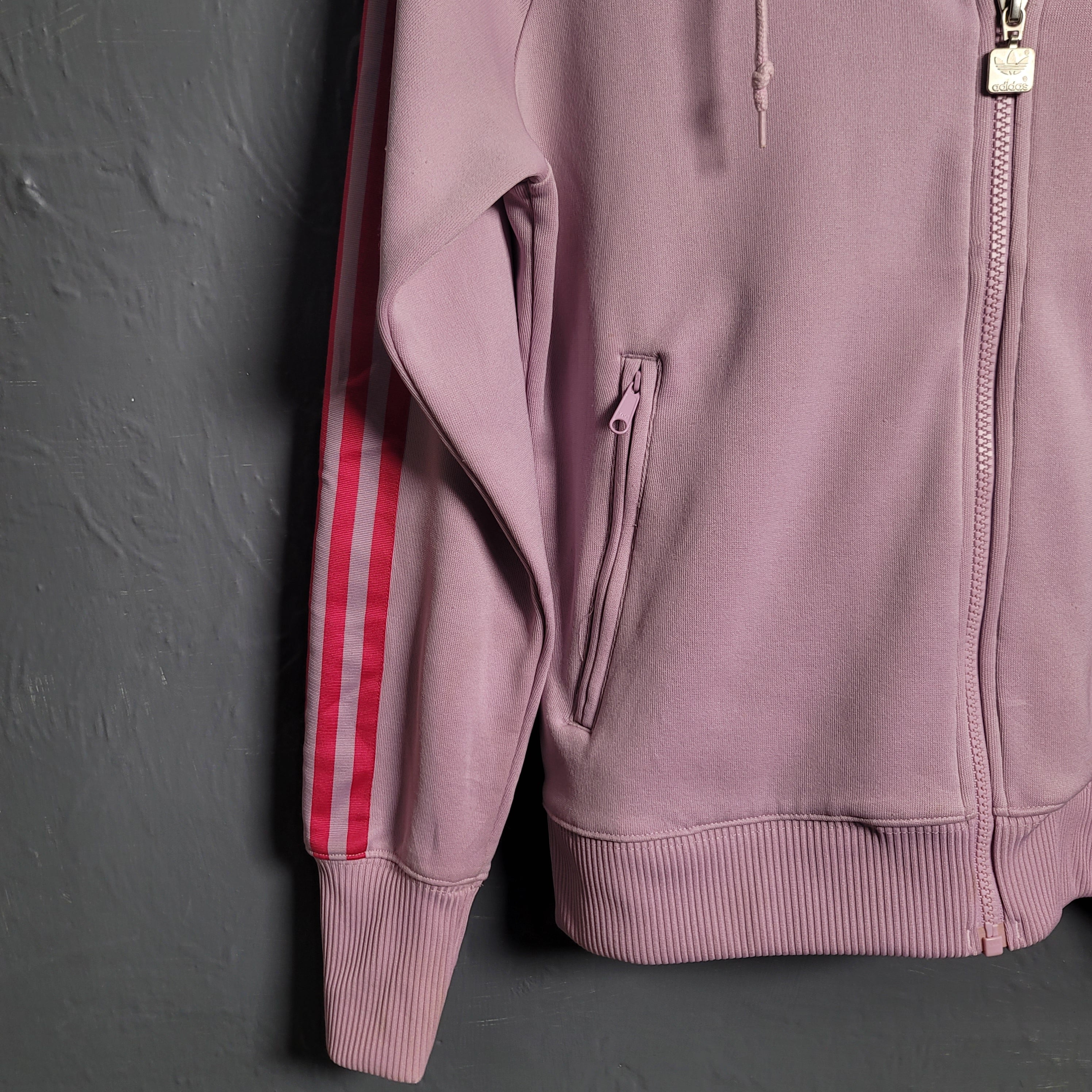 Adidas Originals Vintage Pink Two Tone Track Hooded Zipper
