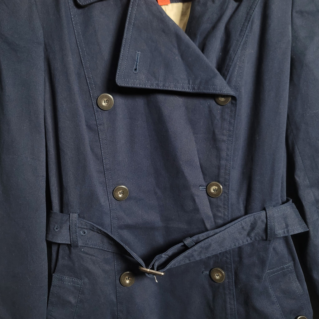 Women's Mango Classic Navy Trench Coat With Belt